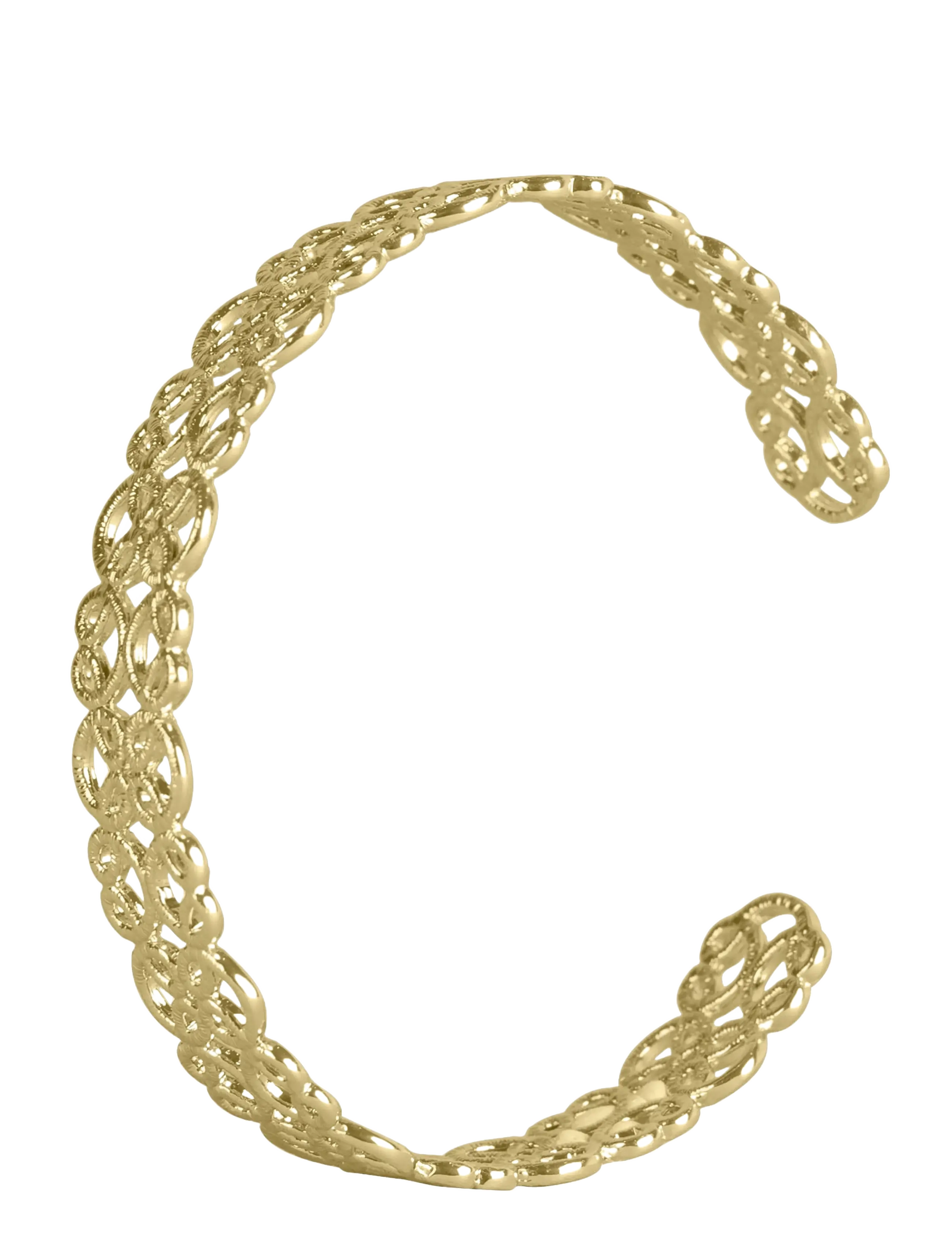 SNÖ of Sweden - Lacy bangle plain g - Onesize - armringe - plain g - 2