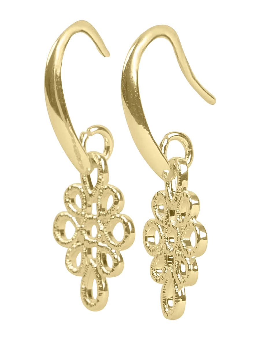SNÖ of Sweden - Lacy long ear plain g - Onesize - Øreringe med vedhæng - plain g - 2