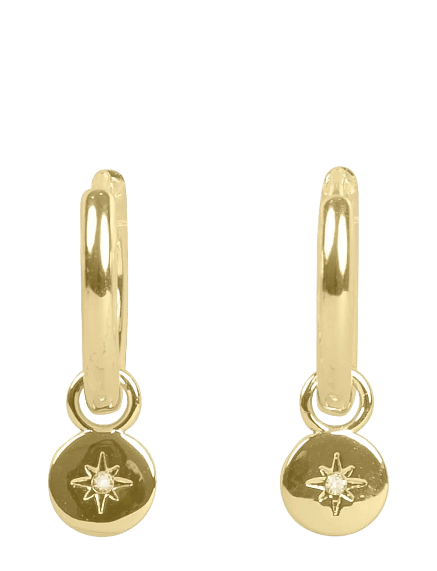 SNÖ of Sweden - Nova pendant ring ear g/clear - Onesize - Øreringe med vedhæng - g/clear - 1