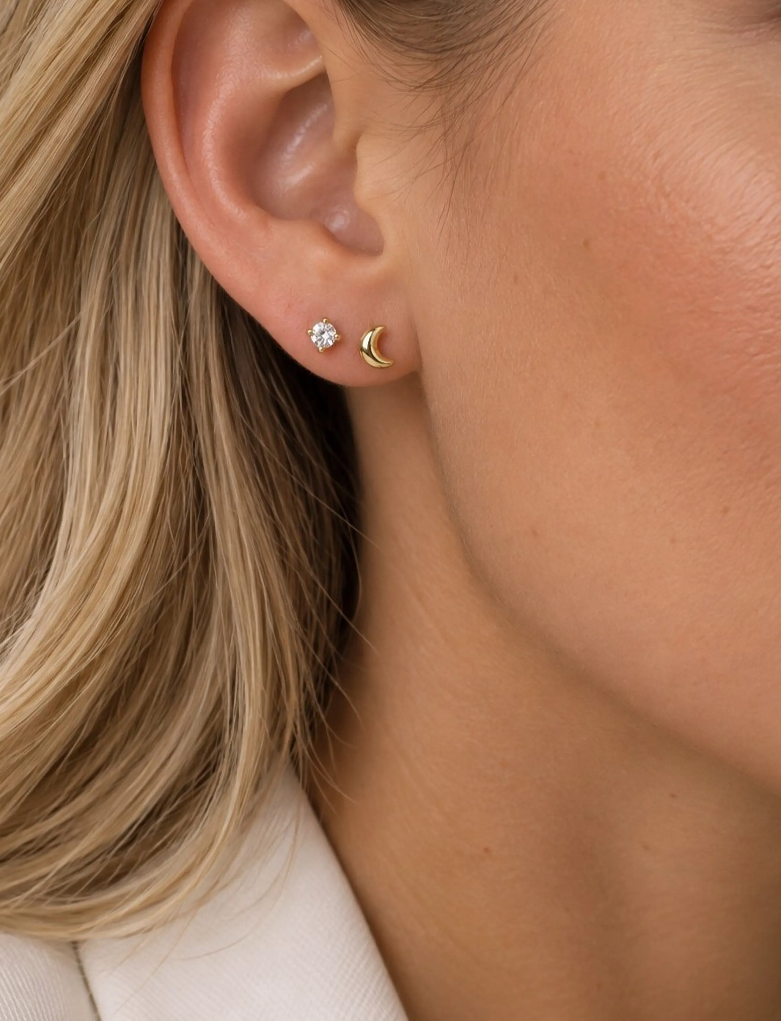 SNÖ of Sweden - Sky moon ear set g/clear - Onesize - Ørestikker - g/clear - 0