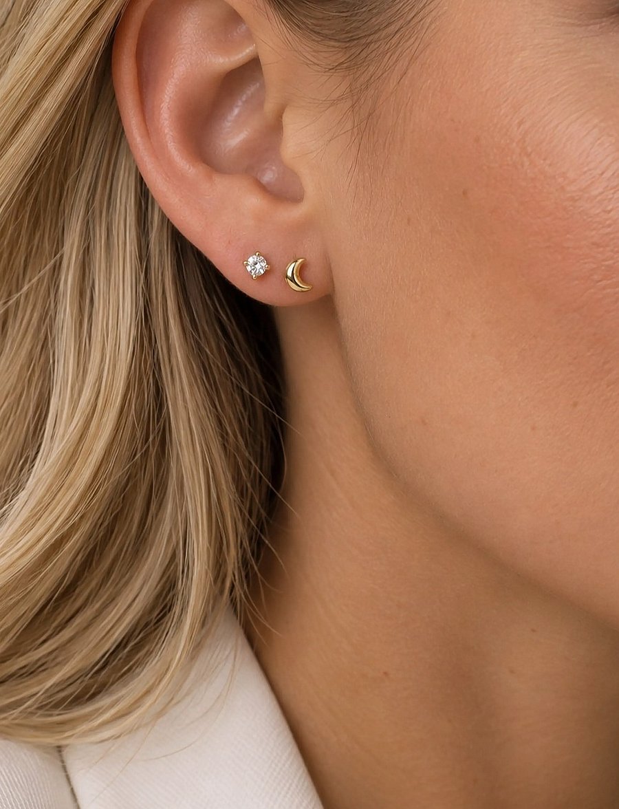 SNÖ of Sweden - Sky moon ear set g/clear - Onesize - Ørestikker - g/clear - 0