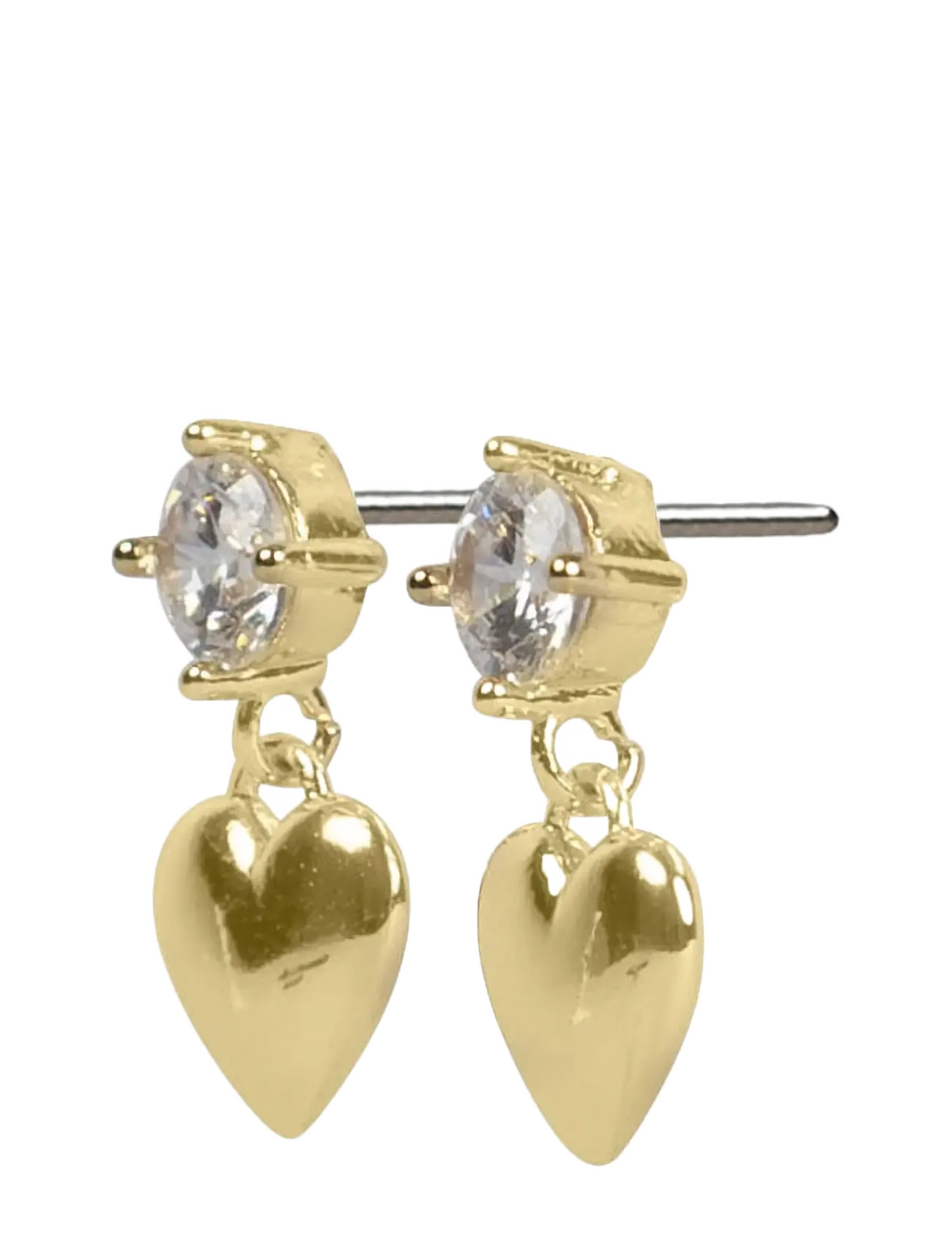 SNÖ of Sweden - Sky heart crystal ear g/clear - Onesize - Øreringe med vedhæng - g/clear - 2