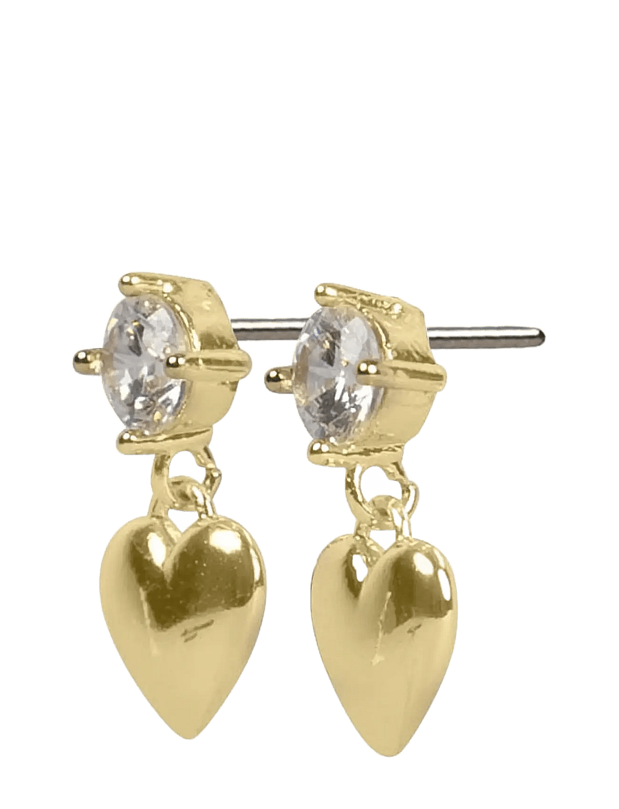 SNÖ of Sweden - Sky heart crystal ear g/clear - Onesize - Øreringe med vedhæng - g/clear - 2
