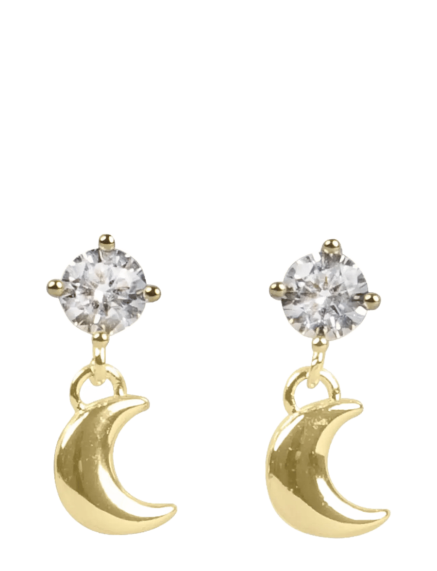 SNÖ of Sweden - Sky moon crystal ear g/clear - Onesize - Øreringe med vedhæng - g/clear - 1
