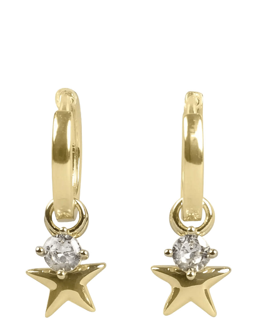 SNÖ of Sweden - Sky star pendant ring ear s/clear - Onesize - Øreringe med vedhæng - s/clear - 1