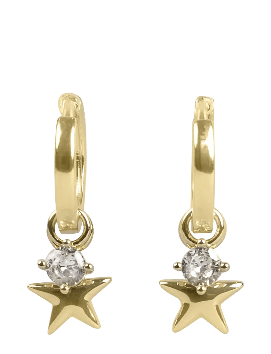 SNÖ of Sweden - Sky star pendant ring ear g/clear - Onesize - Øreringe med vedhæng - g/clear - 1