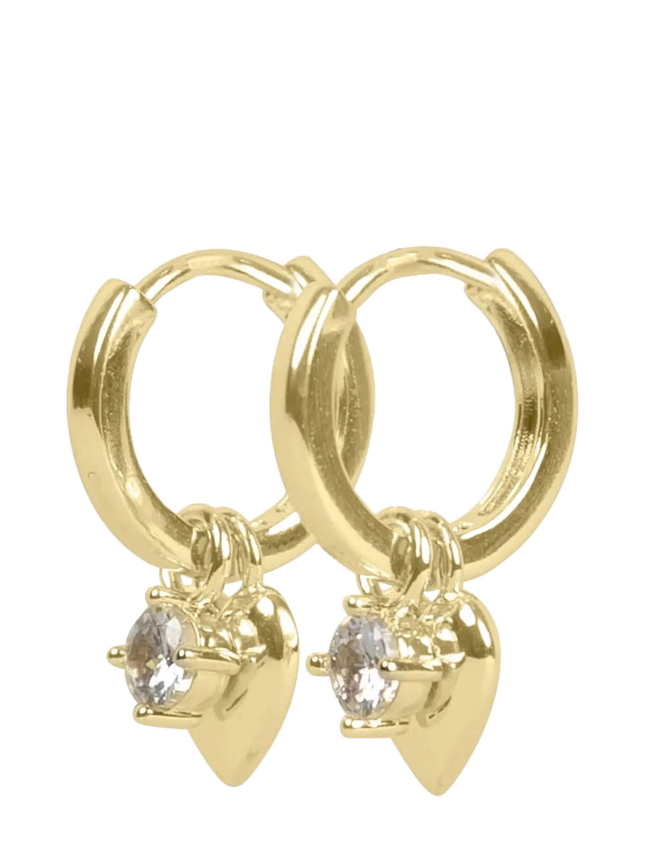 SNÖ of Sweden - Sky heart pendant ring ear g/clear - Onesize - Øreringe med vedhæng - g/clear - 2