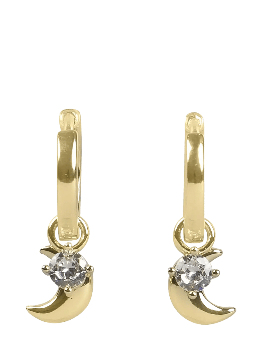 SNÖ of Sweden - Sky moon pendant ring ear g/clear - Onesize - Øreringe med vedhæng - g/clear - 1