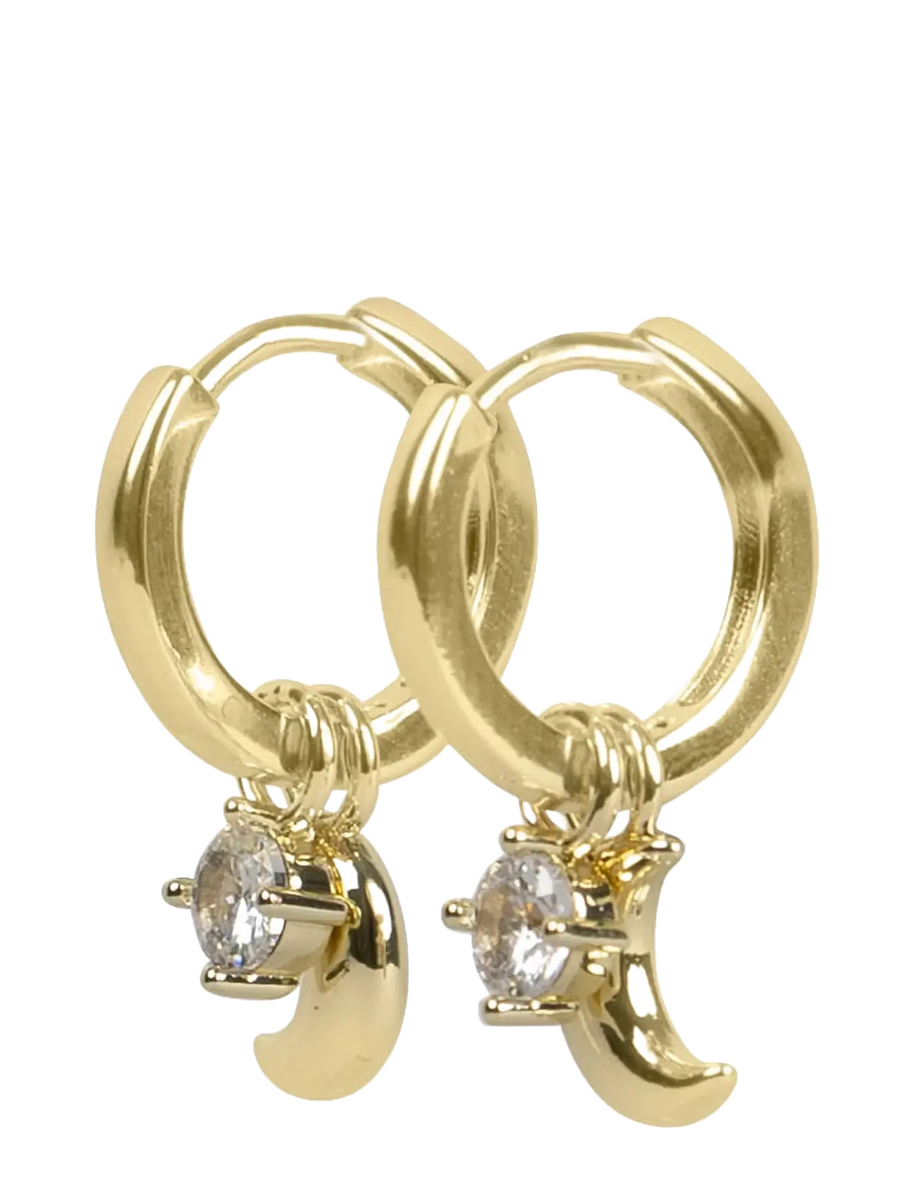 SNÖ of Sweden - Sky moon pendant ring ear g/clear - Onesize - Øreringe med vedhæng - g/clear - 2