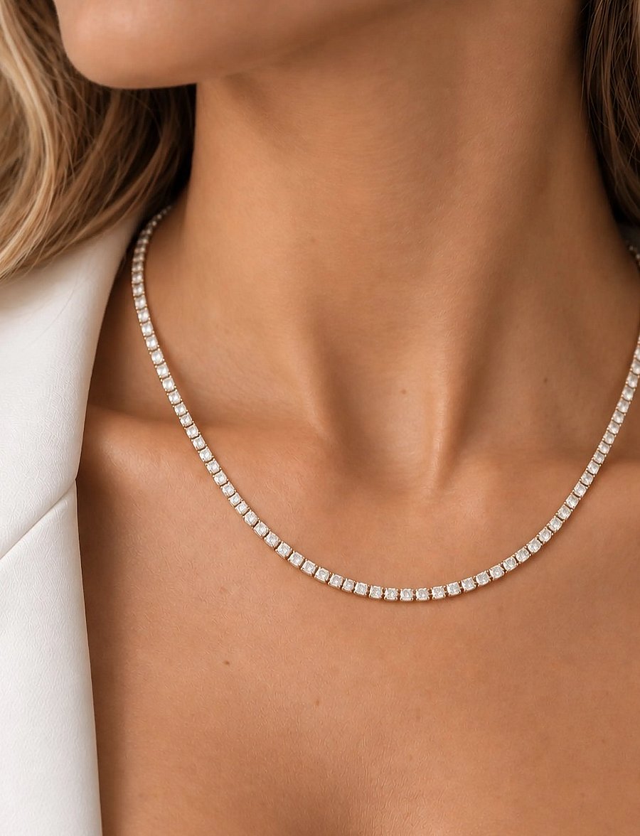 SNÖ of Sweden - Elle crystal neck 40-45 s/clear - Onesize - statement-ketten - s/clear - 0