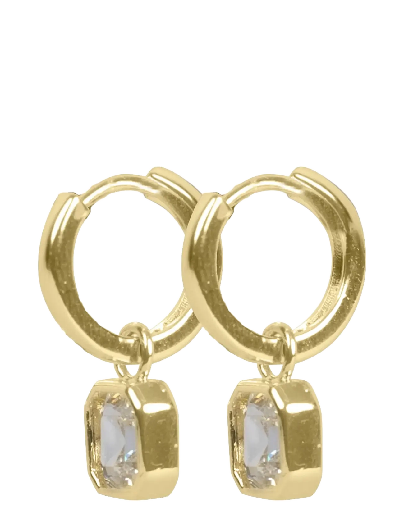 SNÖ of Sweden - Elle crystal pendant ear g/clear - Onesize - Øreringe med vedhæng - g/clear - 2