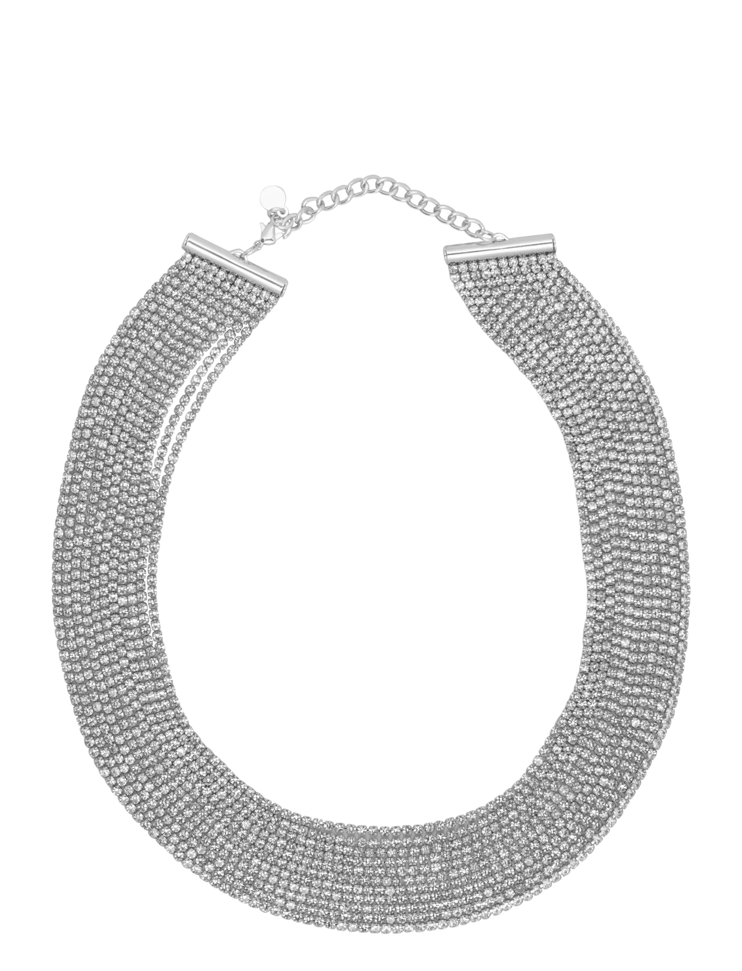 SNÖ of Sweden Night big sparkle neck 40-45 s/clear - Onesize - Halsketten - S/CLEAR / silver