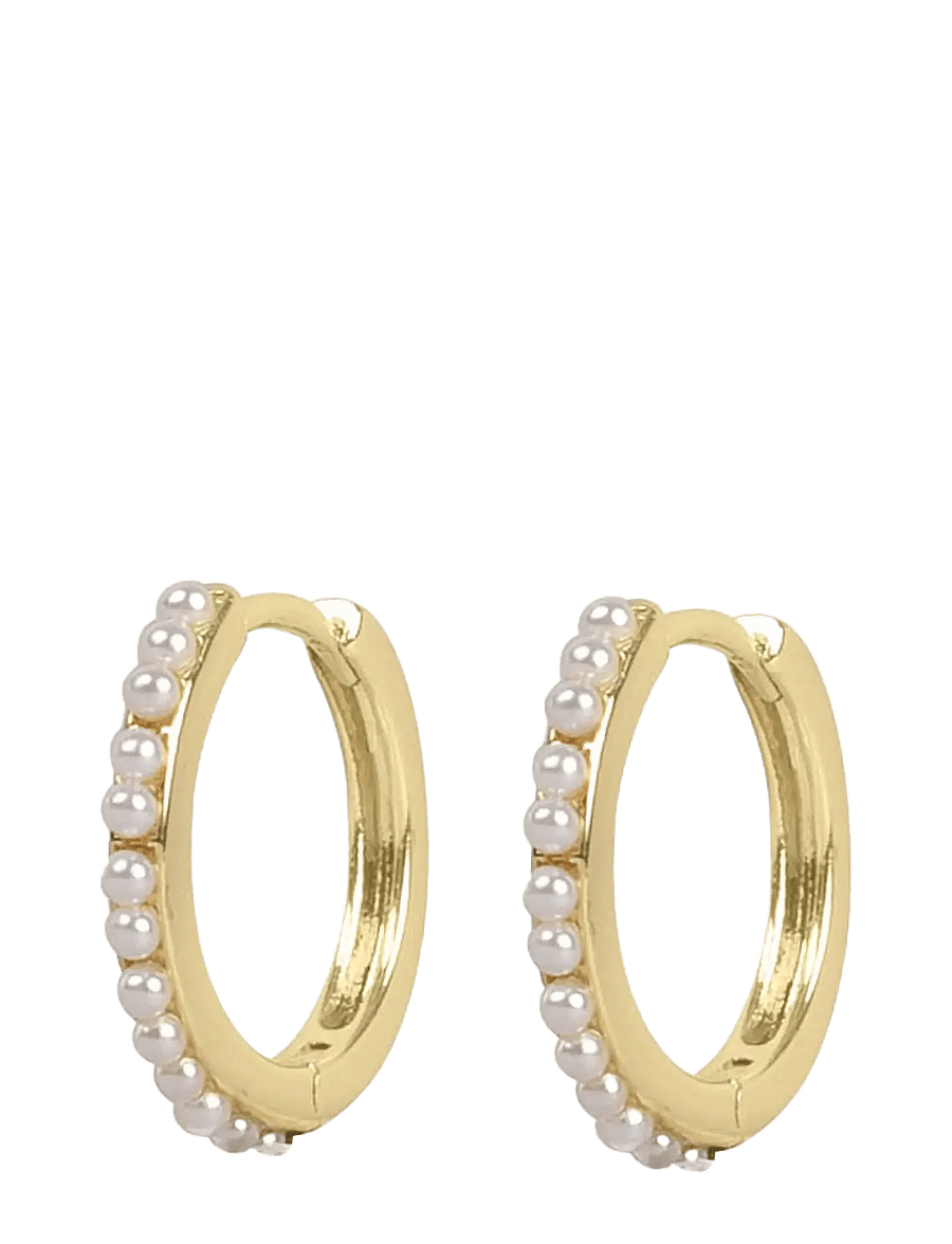 SNÖ of Sweden - Night small pearl ring ear g/white - Onesize - perleøreringe - g/white - 1