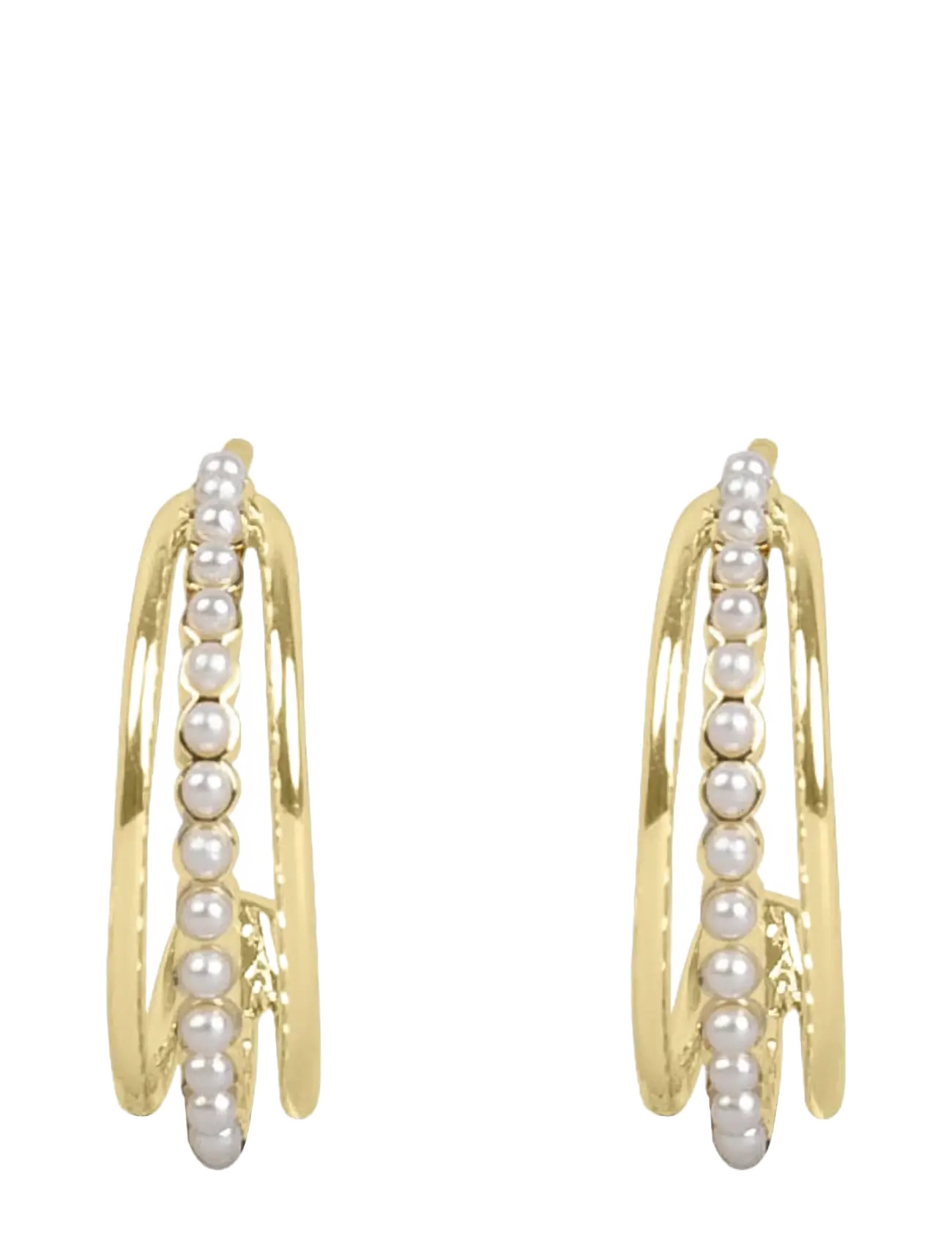 SNÖ of Sweden Night pearl oval ear g/white - Onesize - SNÖ of Sweden - G/WHITE / gold