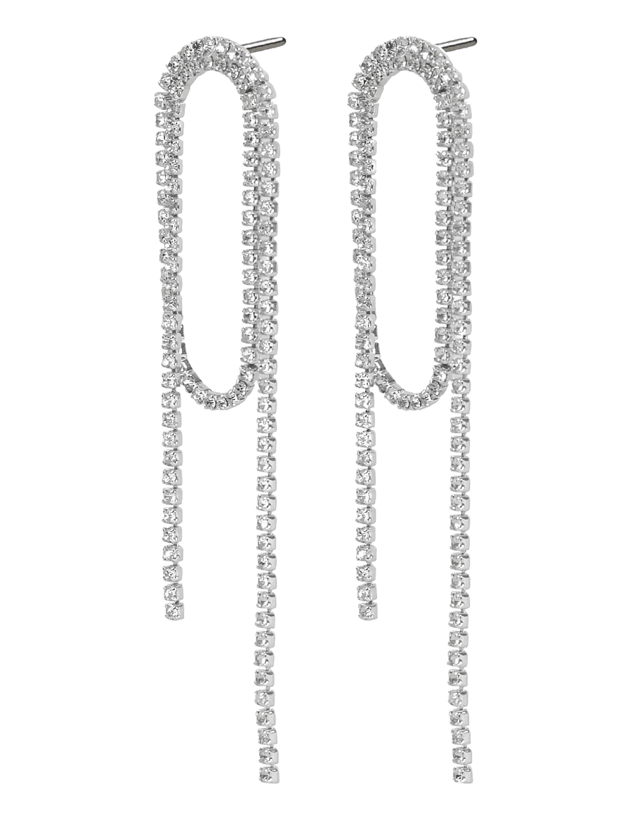 SNÖ of Sweden - Night long crystal loop ear s/clear - Onesize - statement øreringe - s/clear - 1