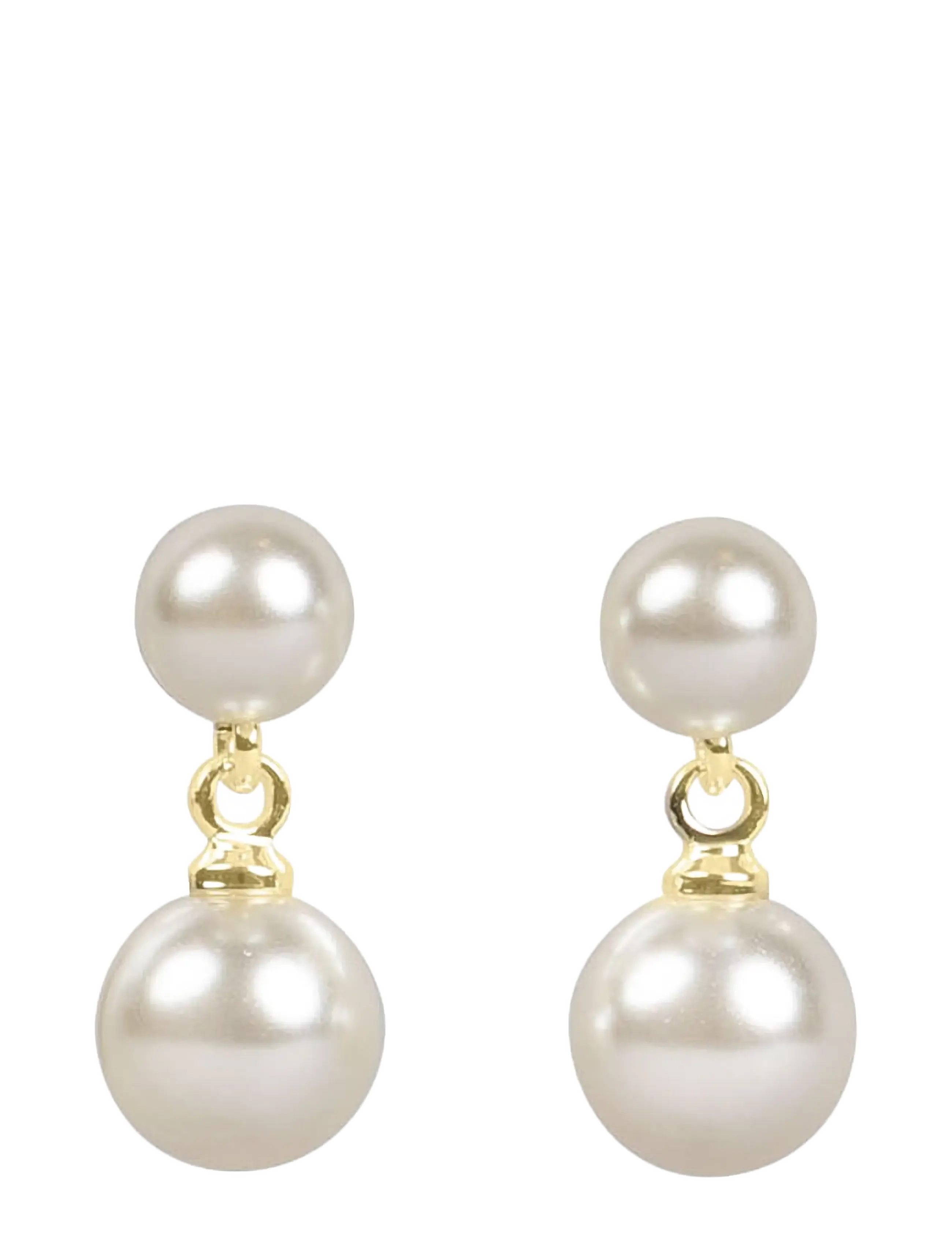SNÖ of Sweden Gemme small double pearl ear g/white - Onesize - SNÖ of Sweden - G/WHITE / white
