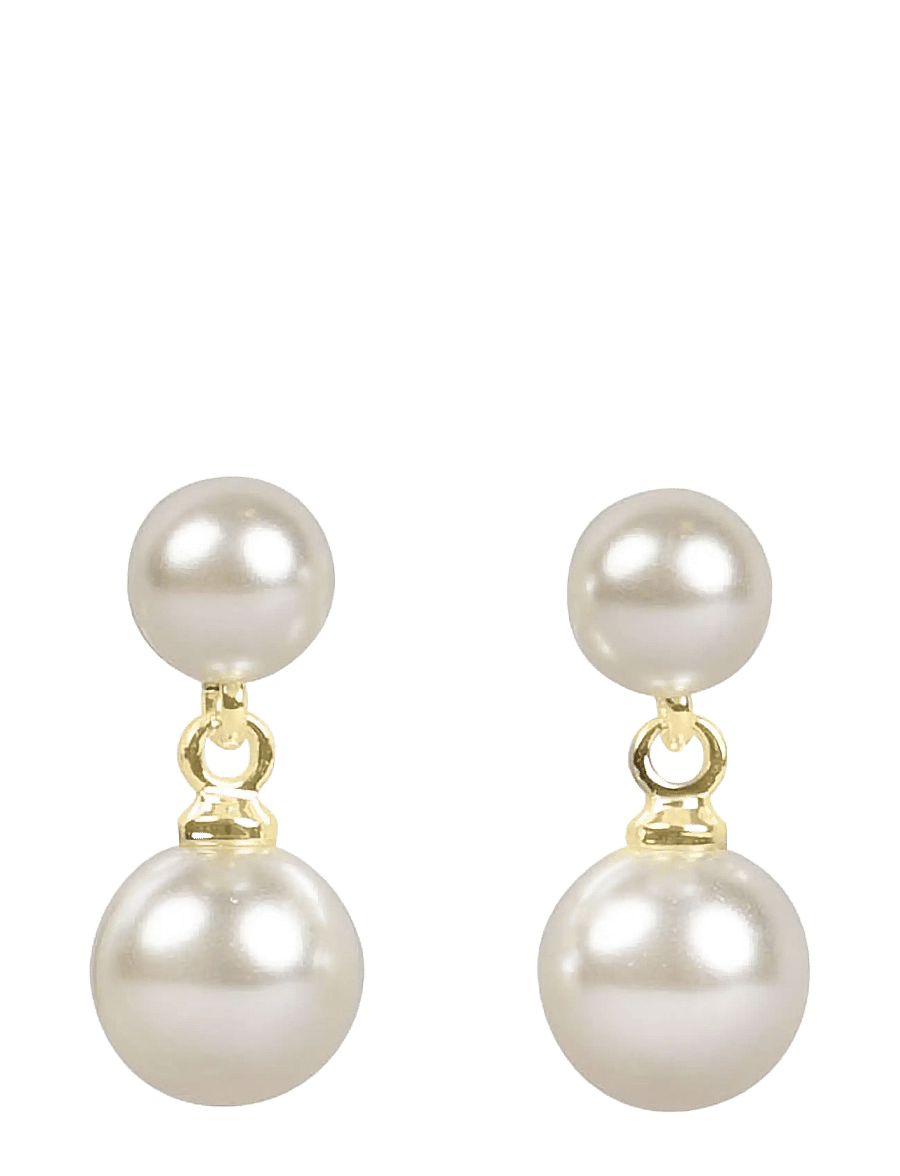 SNÖ of Sweden - Gemme small double pearl ear g/white - Onesize - perleøreringe - g/white - 1