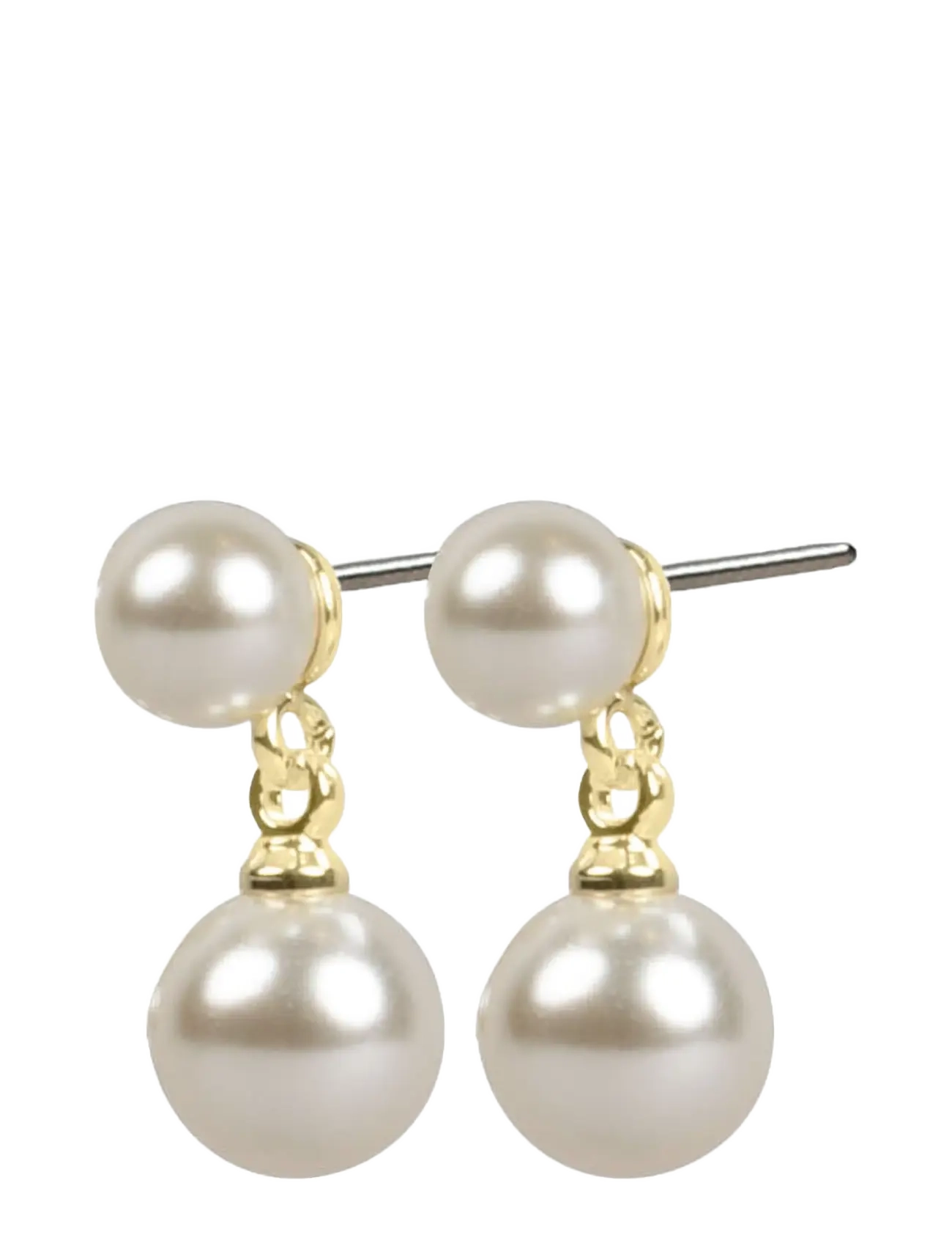 SNÖ of Sweden - Gemme small double pearl ear g/white - Onesize - perleøreringe - g/white - 2