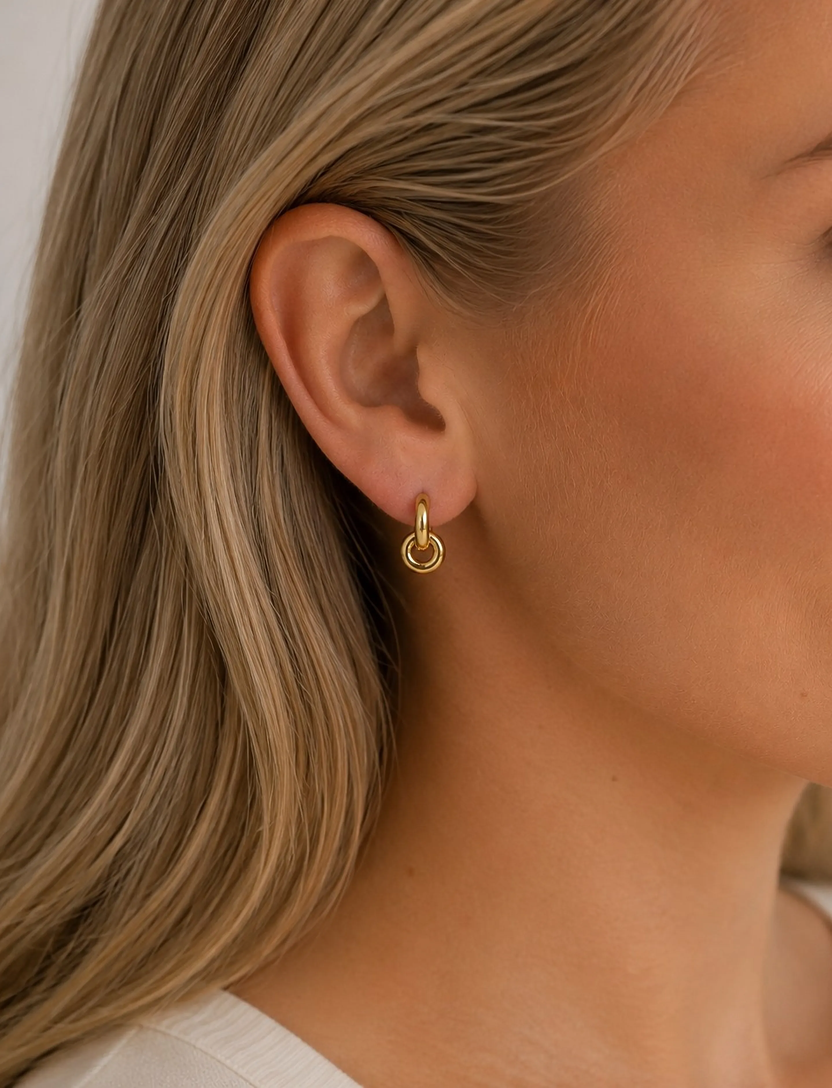 SNÖ of Sweden - Double chunky ear plain g - Onesize - ohrhänger - plain g - 0
