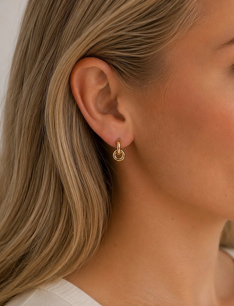 SNÖ of Sweden - Double chunky ear plain g - Onesize - ohrhänger - plain g - 0