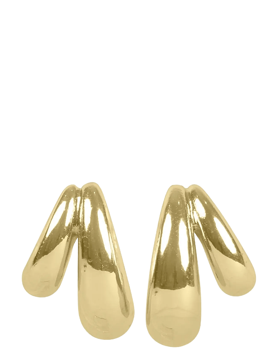 SNÖ of Sweden - Double oval ear plain g - Onesize - statement-ohrringe - plain g - 1
