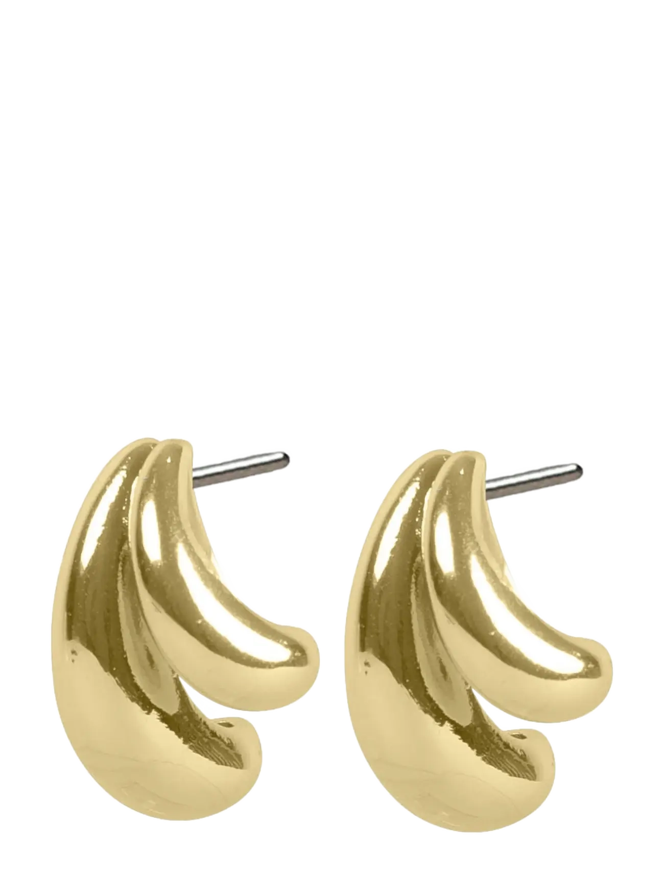 SNÖ of Sweden - Double oval ear plain g - Onesize - statement-ohrringe - plain g - 2