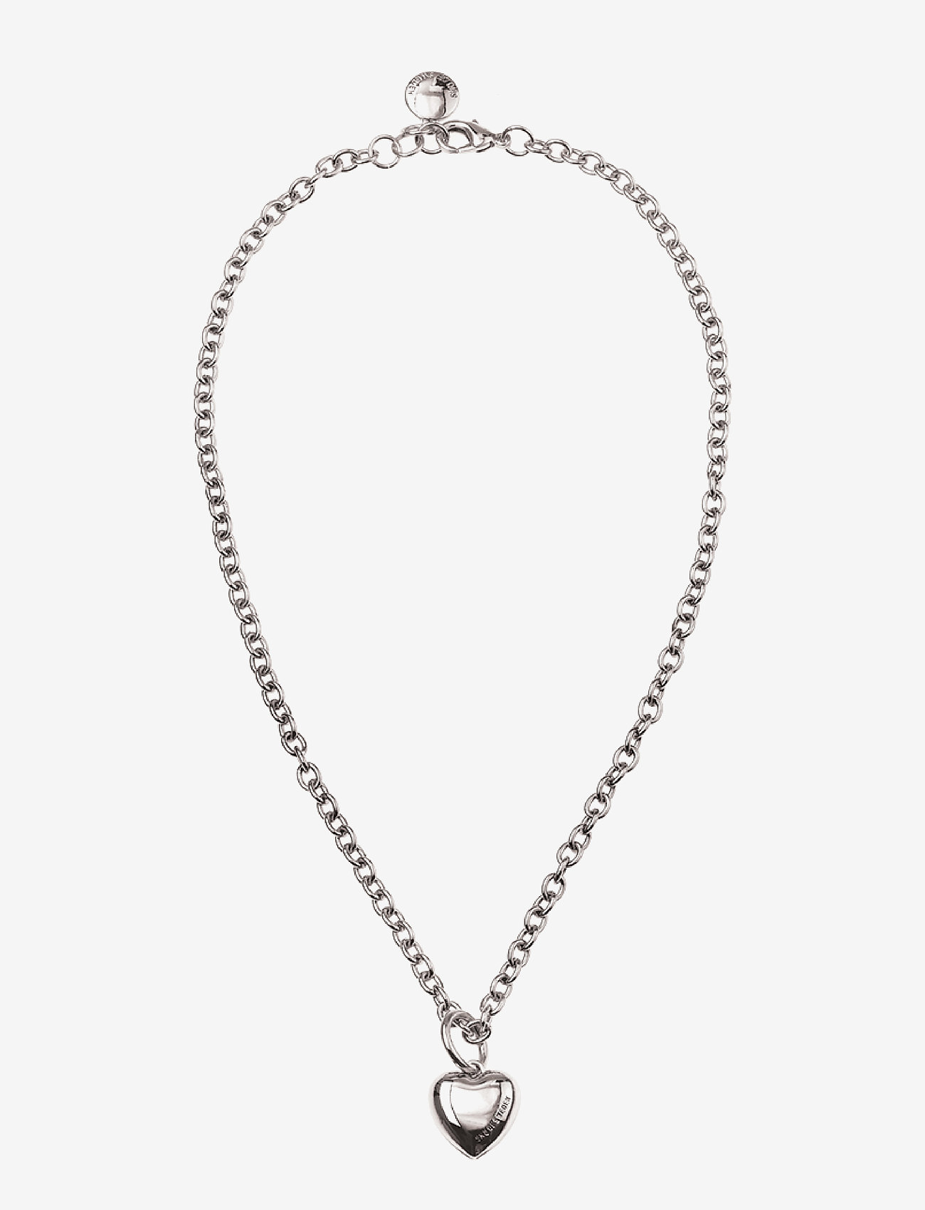 SNÖ of Sweden - Card pendant neck 42 heart plain - pendant necklaces - plain silver - 0