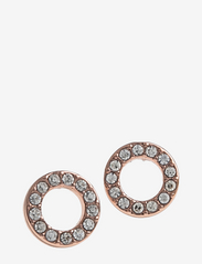 Spark small coin ring ear g/clear - ROSé/CLEAR