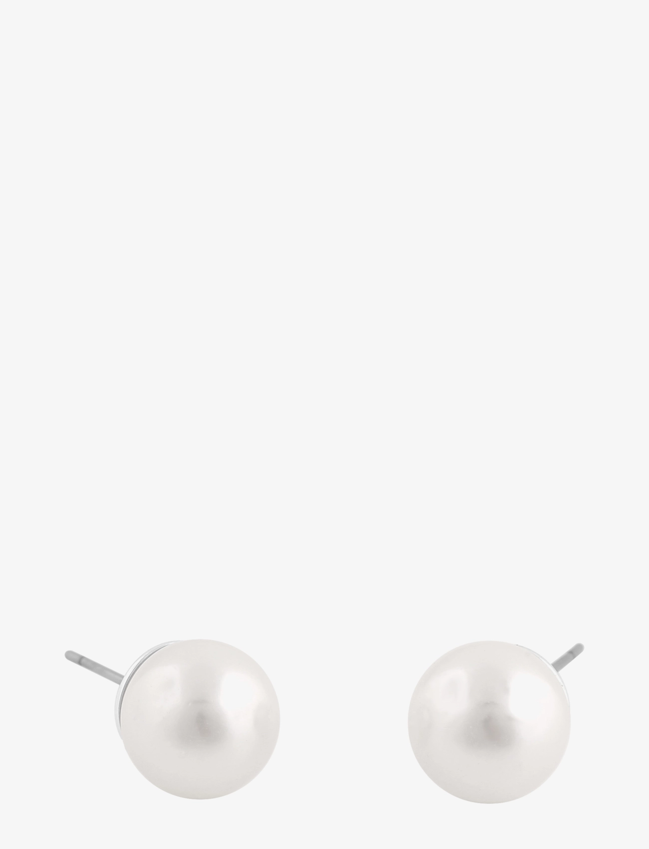 SNÖ of Sweden Laney pearl ear 8mm s/white - Onesize - Smykker - WHITE / silver