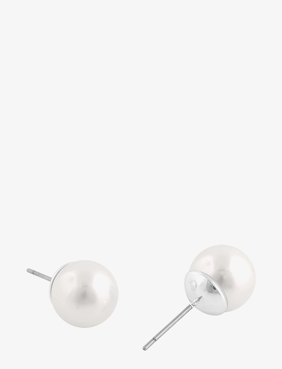 SNÖ of Sweden - Laney pearl ear 8mm s/white - Onesize - perlenohrringe - white - 2