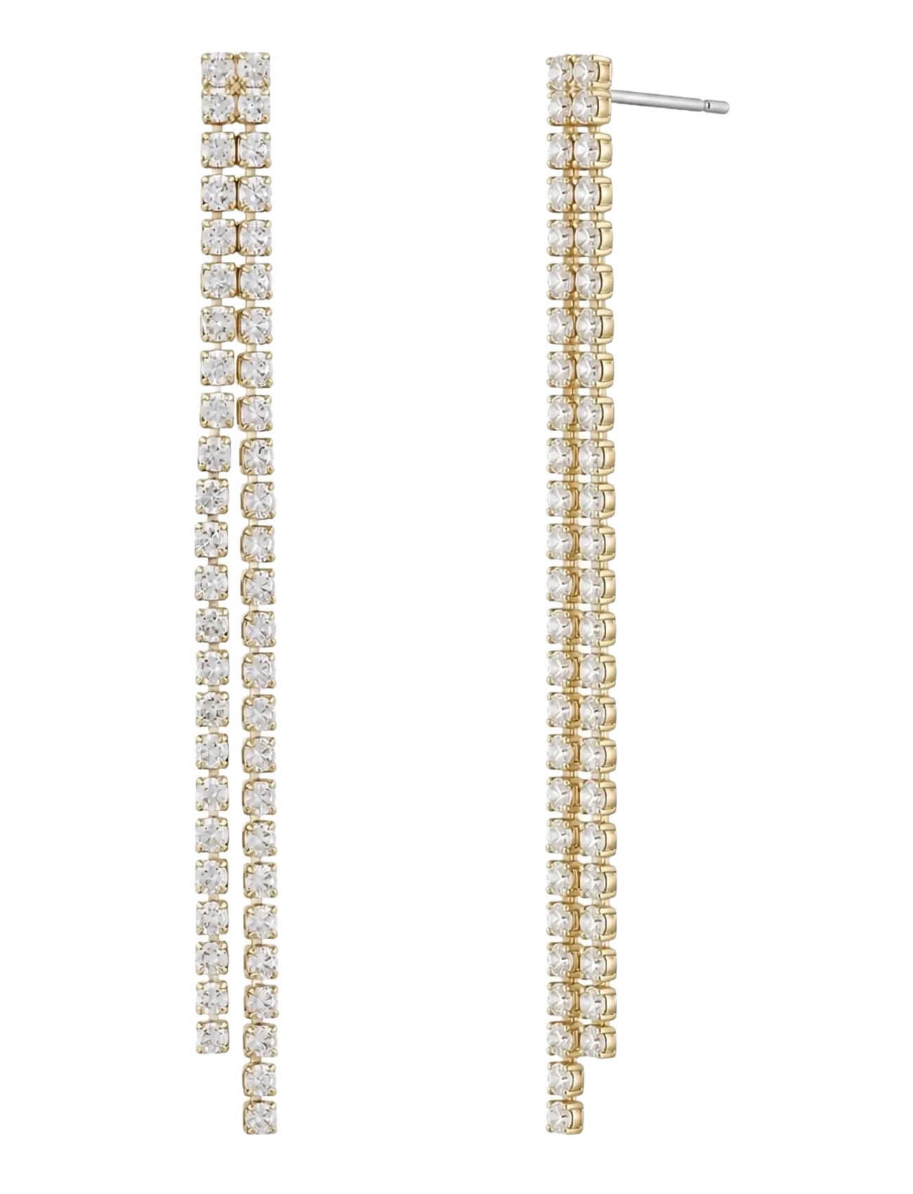 SNÖ of Sweden Siri stone tassle ear  g/clear - Onesize - Smykker - G/CLEAR / gold