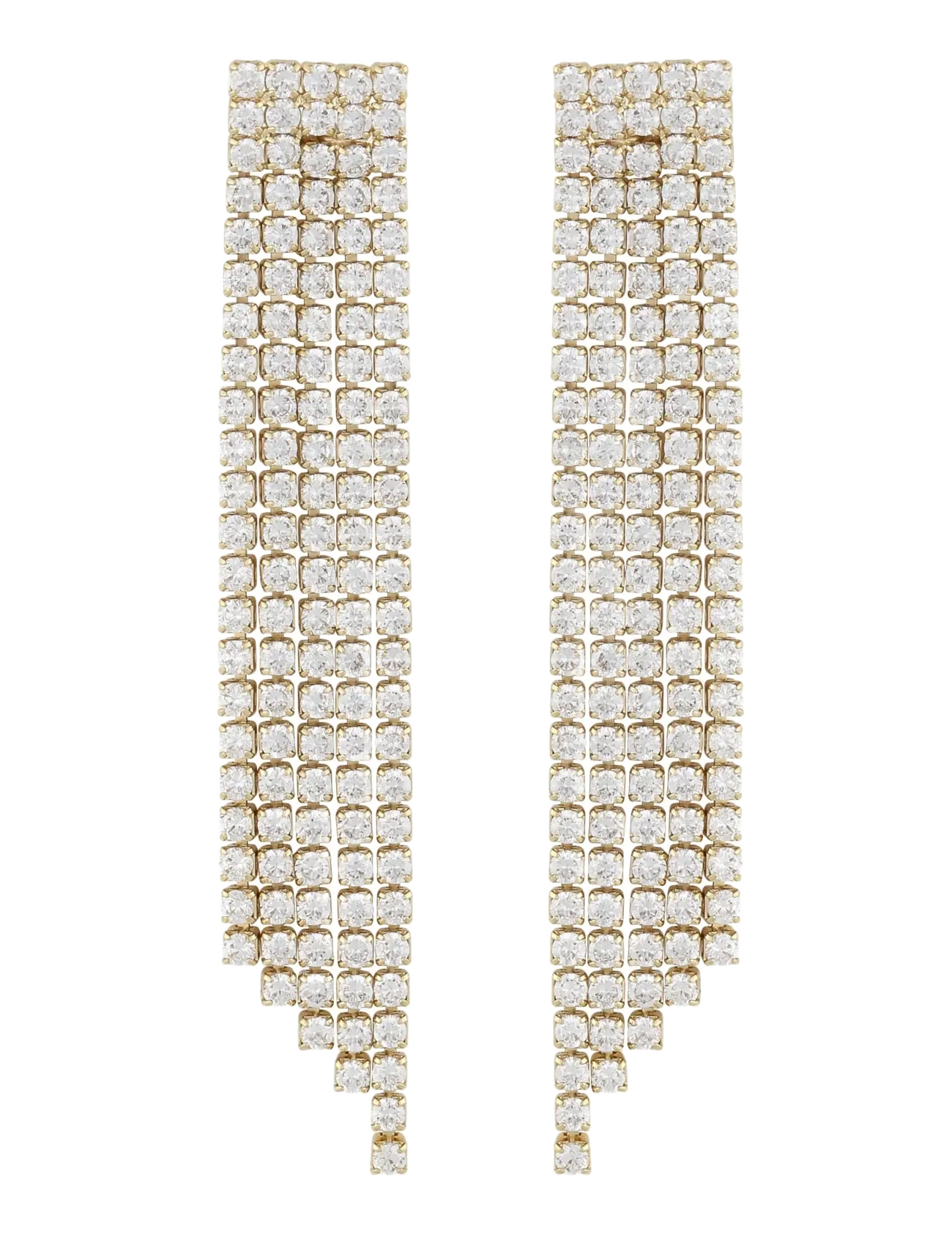 SNÖ of Sweden Siri big stone tassle ear  g/clear - Onesize - Accessories - G/CLEAR / gold