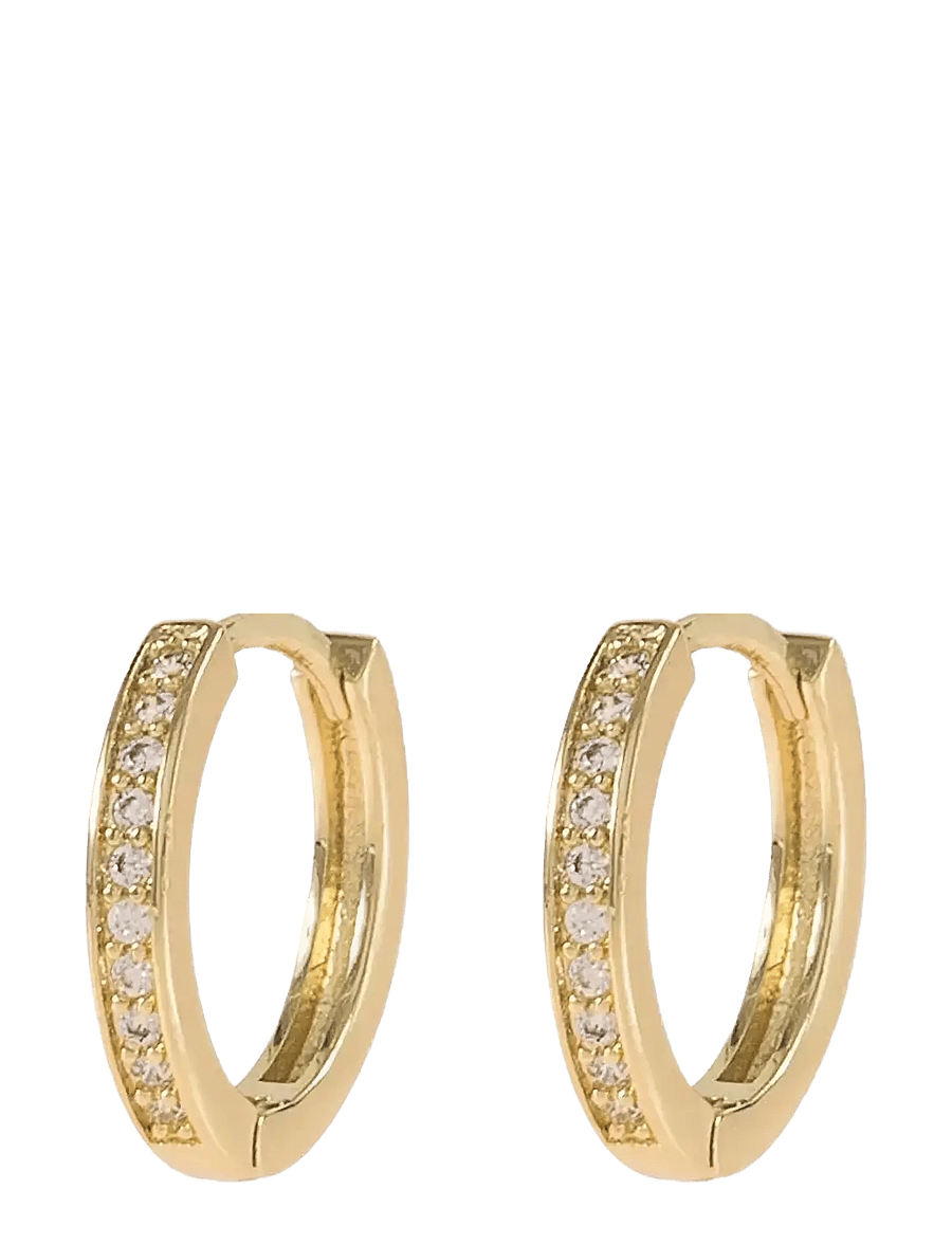 SNÖ of Sweden - Elaine small ring ear g/clear - Onesize - creoler & hoops - g/clear - 1