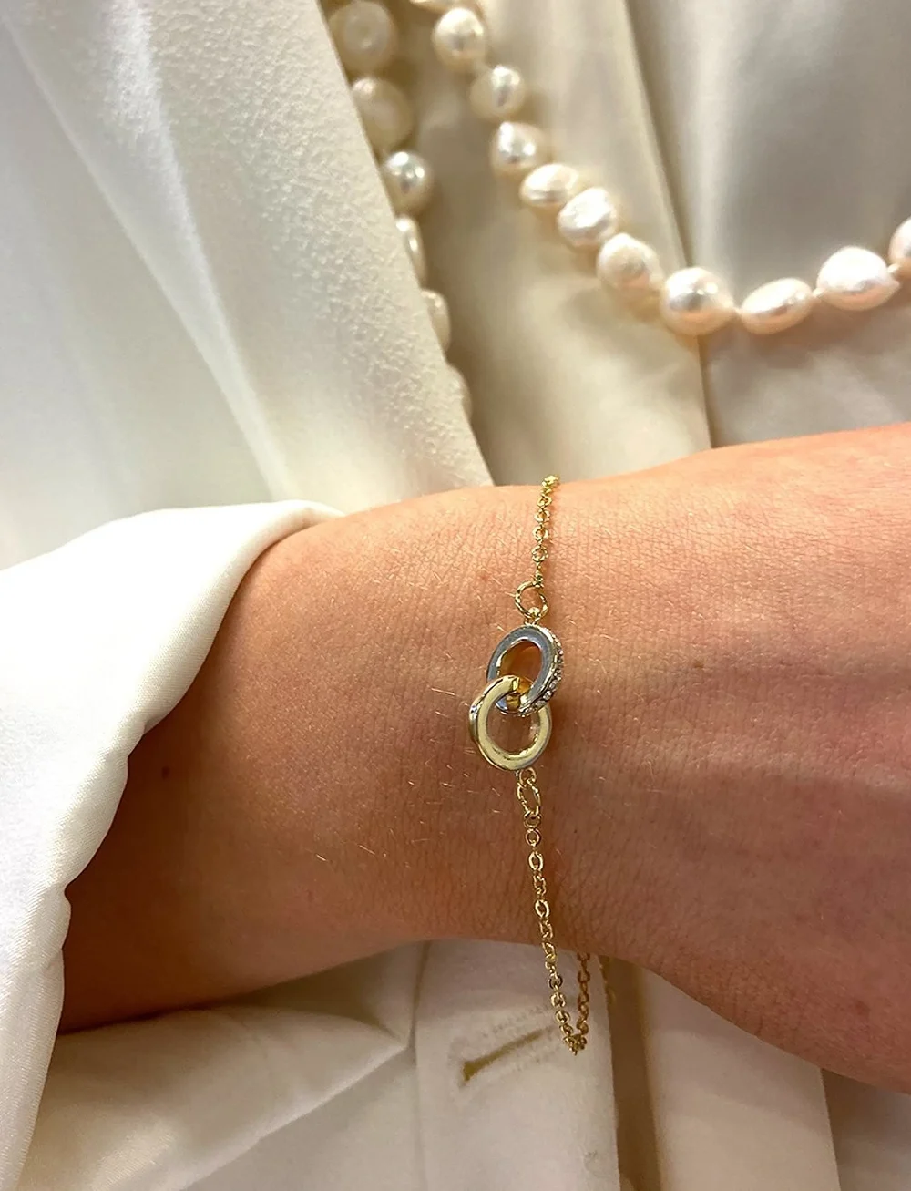 SNÖ of Sweden - Connected chain brace g/clear - kædearmbånd - g/clear - 0