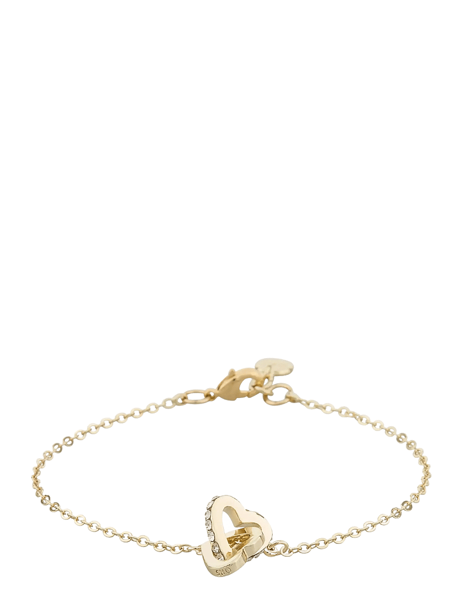 SNÖ of Sweden - Connected chain brace heart g/clear - Onesize - chain bracelets - g/clear - 1
