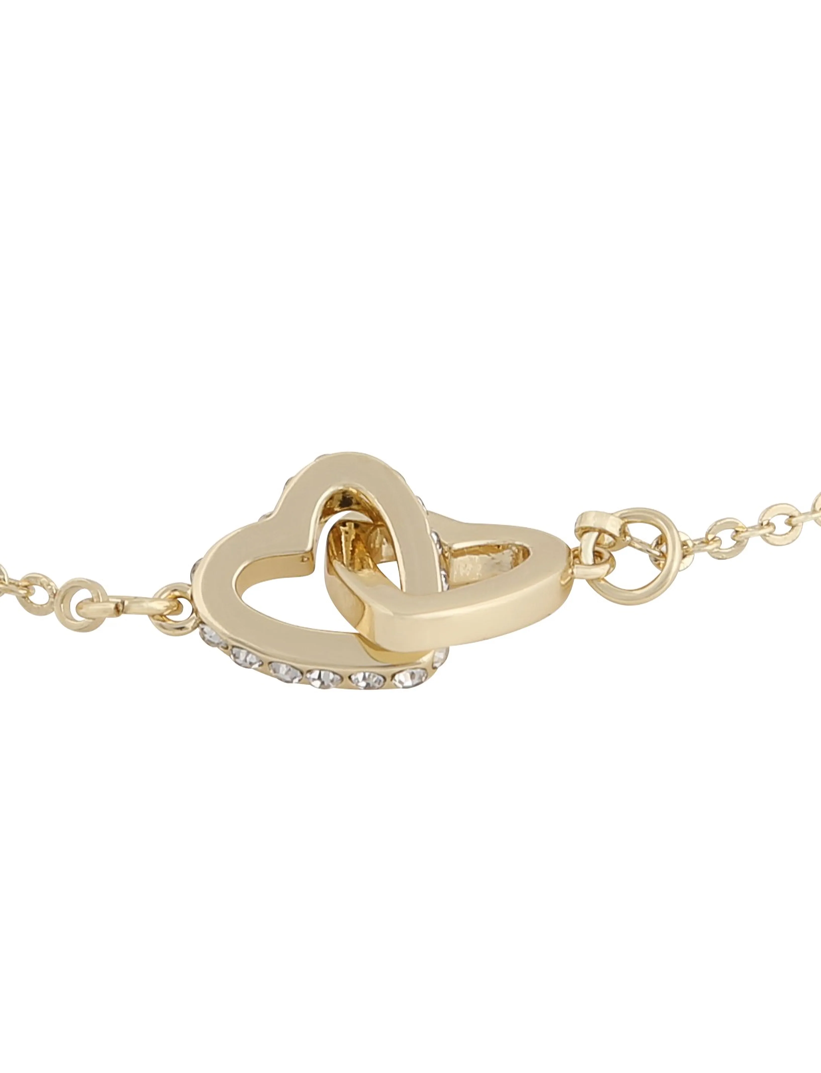 SNÖ of Sweden - Connected chain brace heart g/clear - Onesize - chain bracelets - g/clear - 2