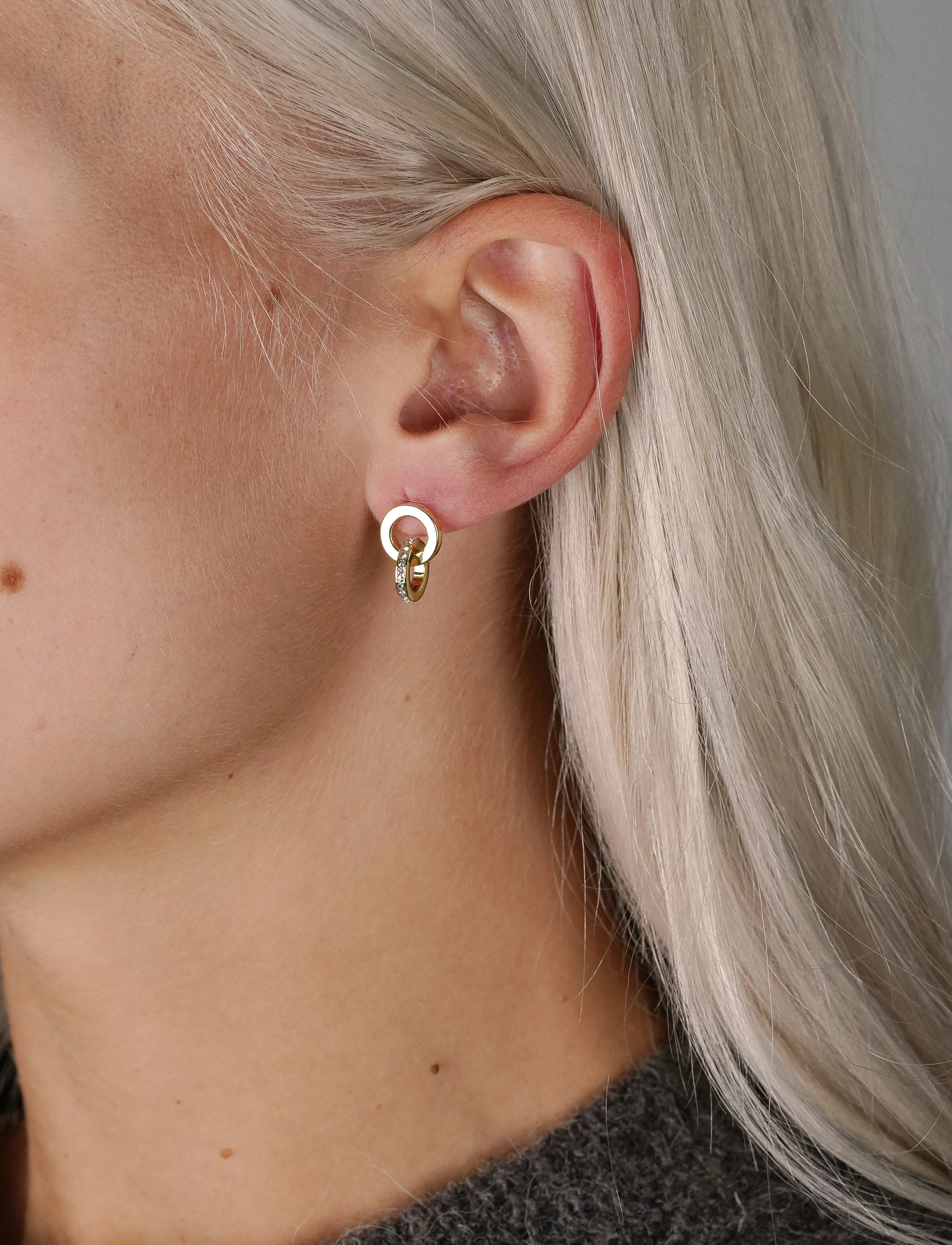 SNÖ of Sweden - Connected pendant ear g/clear - g/clear - 3