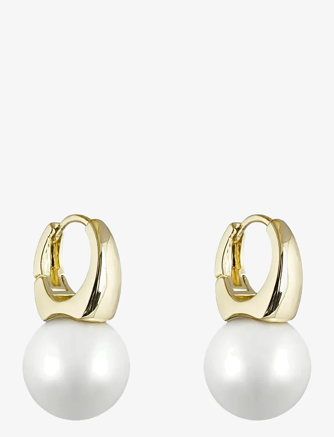 SNÖ of Sweden - Gracie short ear - hoops kõrvarõngad - g/white - 1