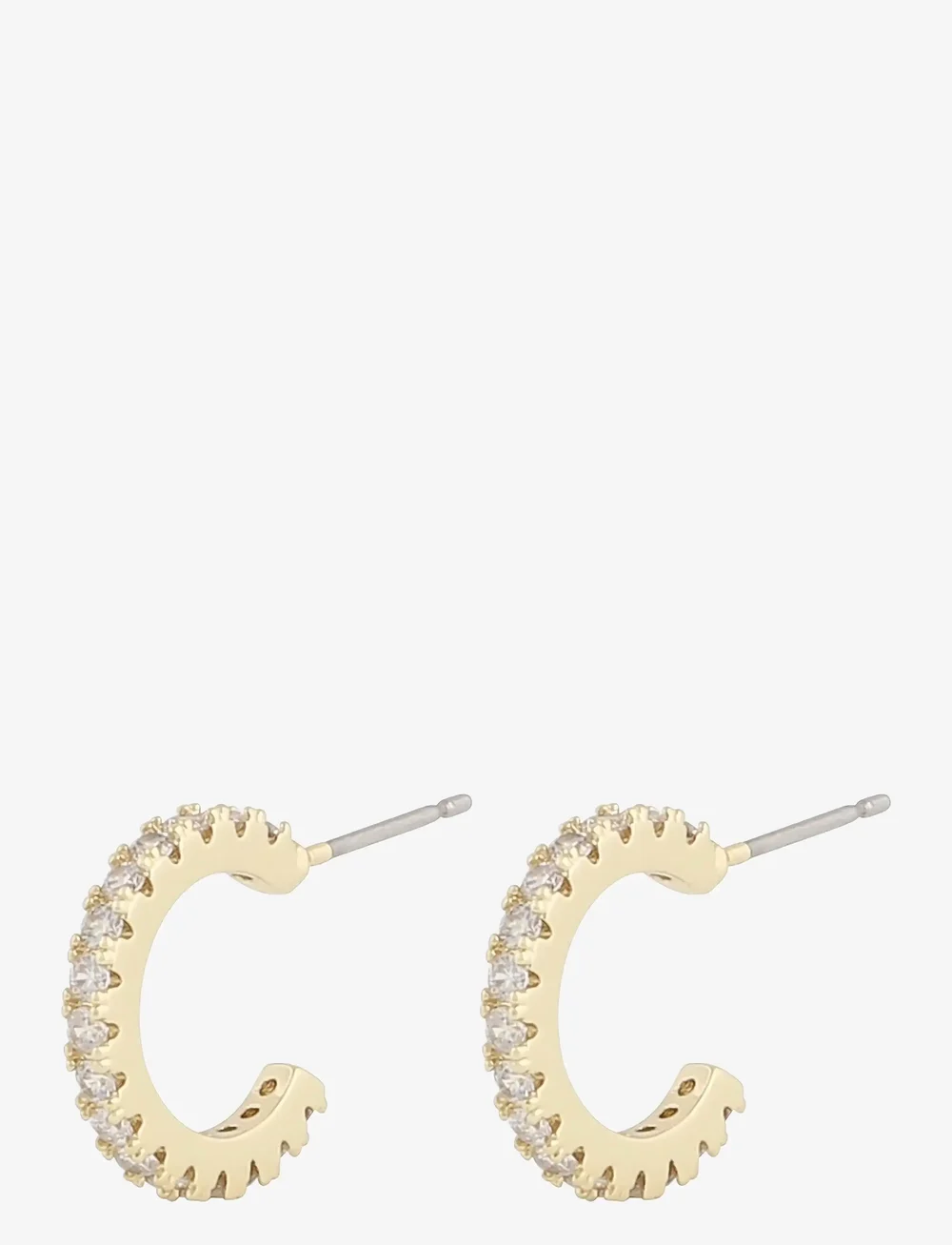 SNÖ of Sweden - Clarissa small oval ear g/clear - creoler & hoops - g/clear - 1