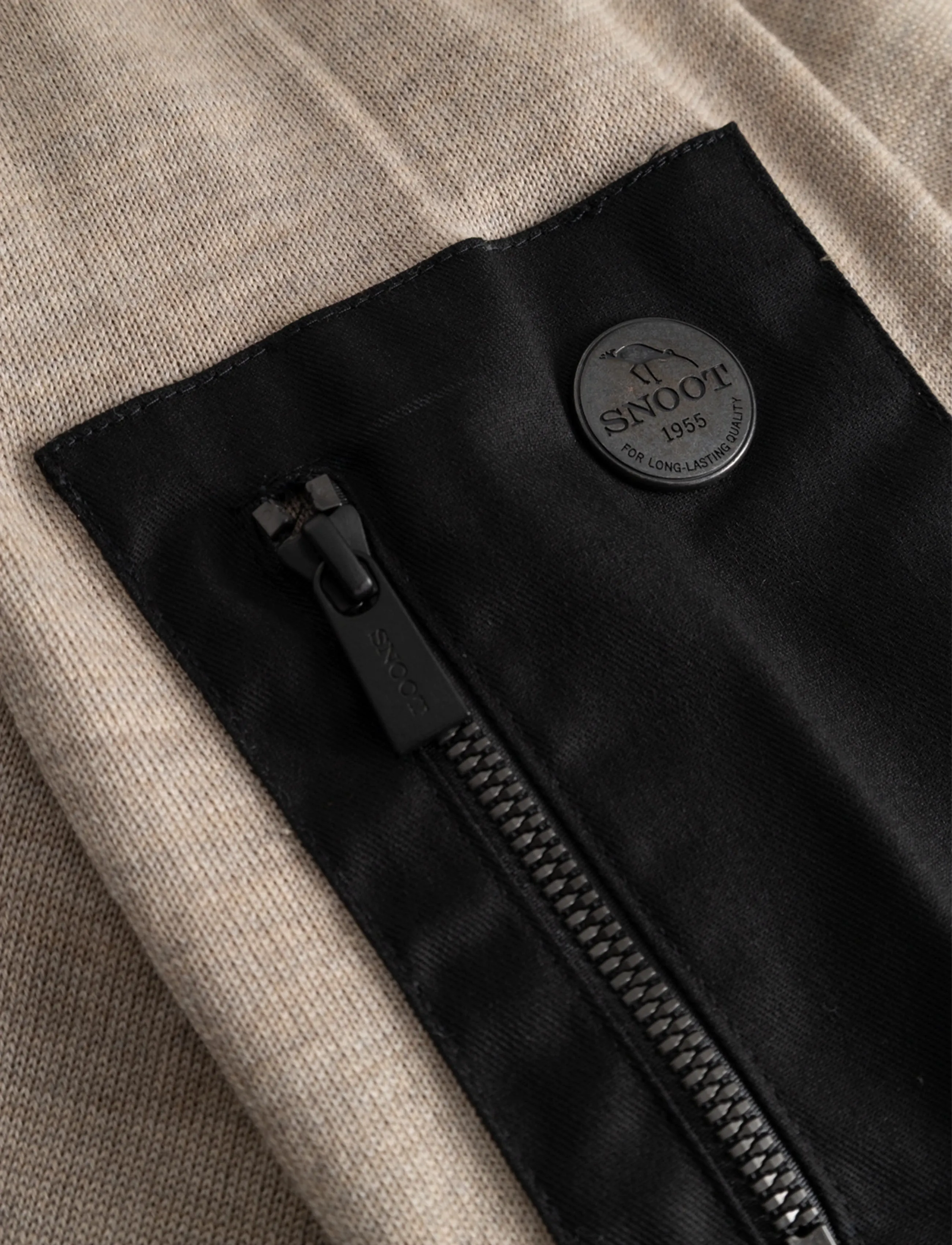 SNOOT - LUCCA 1/2 ZIP M - mehed - bambu - 2