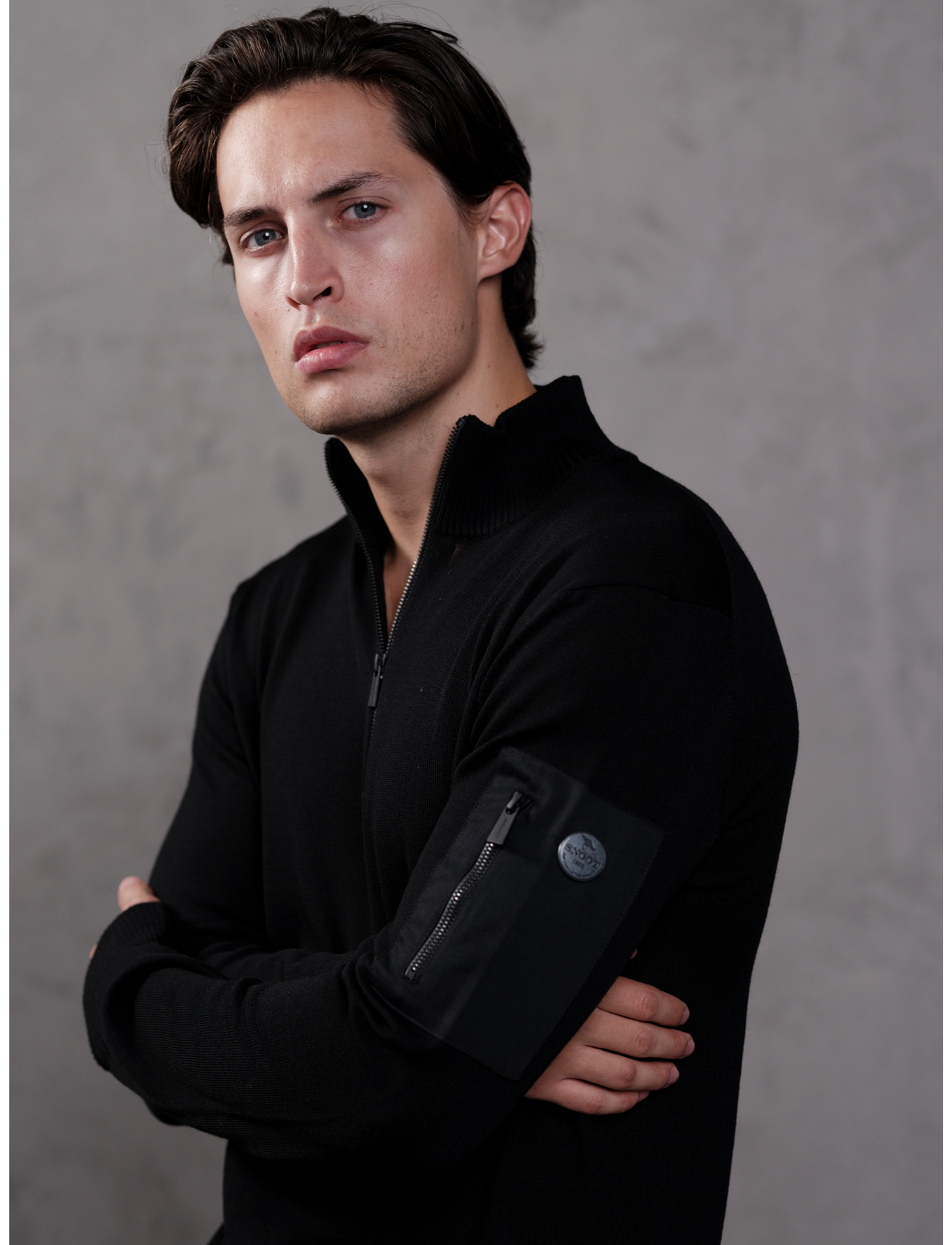 SNOOT - LUCCA 1/2 ZIP M - strik - black - 3