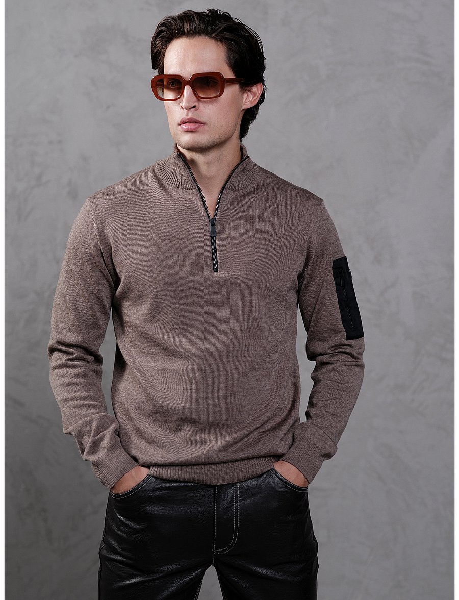 SNOOT - LUCCA 1/2 ZIP M - half zip-tröjor - morel - 0