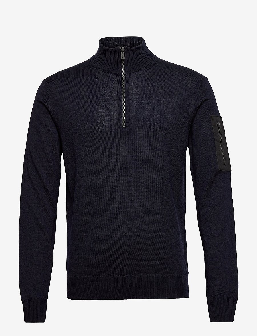 SNOOT - LUCCA 1/2 ZIP M - halfzip strik - navy - 0