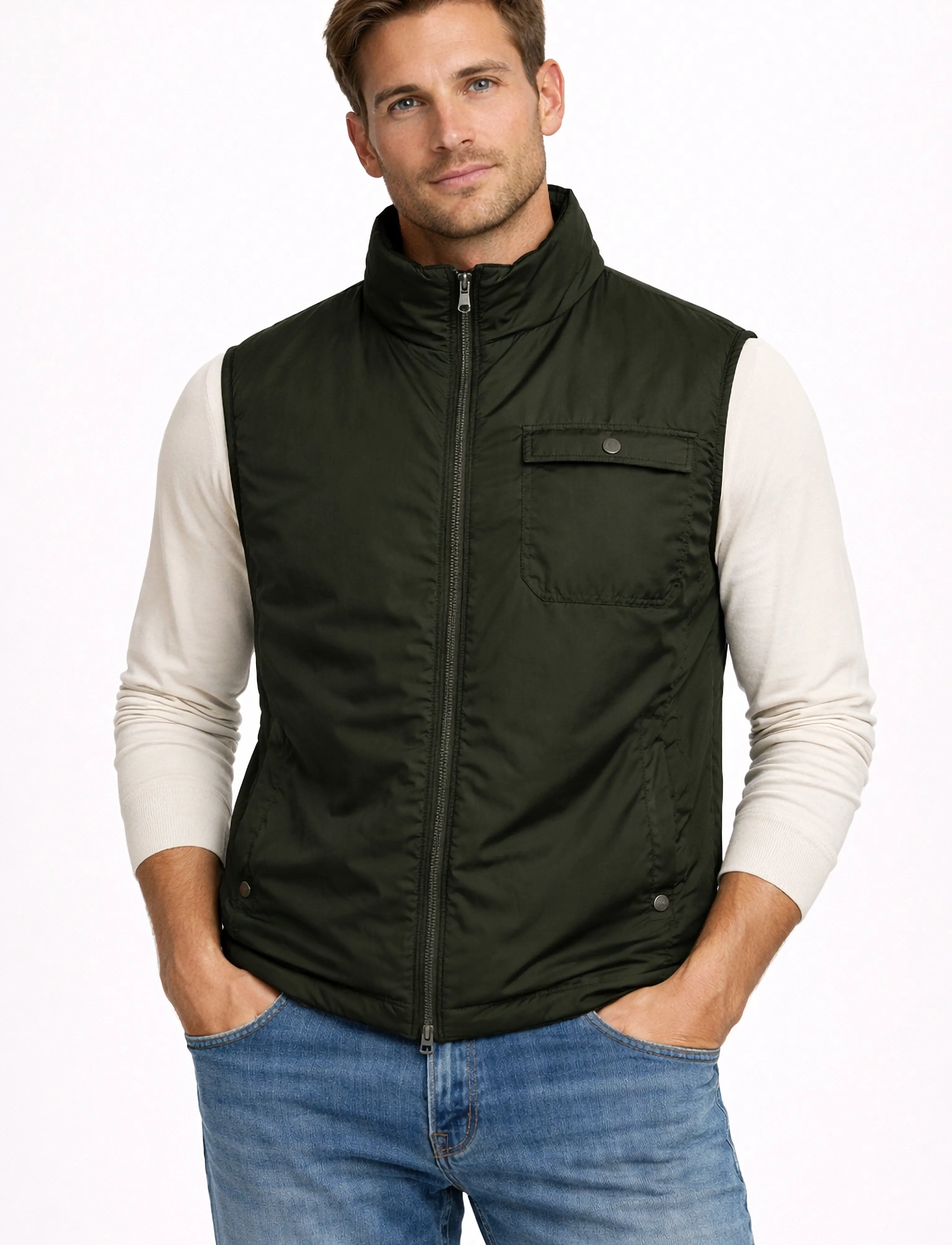 SNOOT Fassa Vest M, Oberbekleidung, Khakigrün - Westen, Männerswear