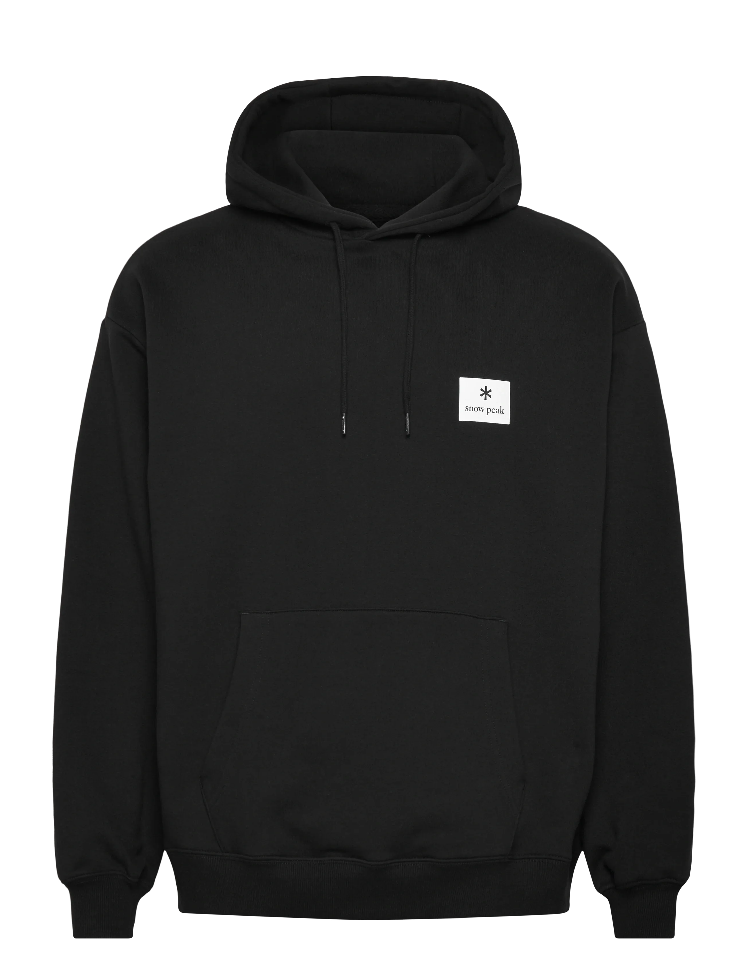 SNOW PEAK Nsd Square Logo Hoodie, Mænd, Hættetrøje, Sort, Str: M
