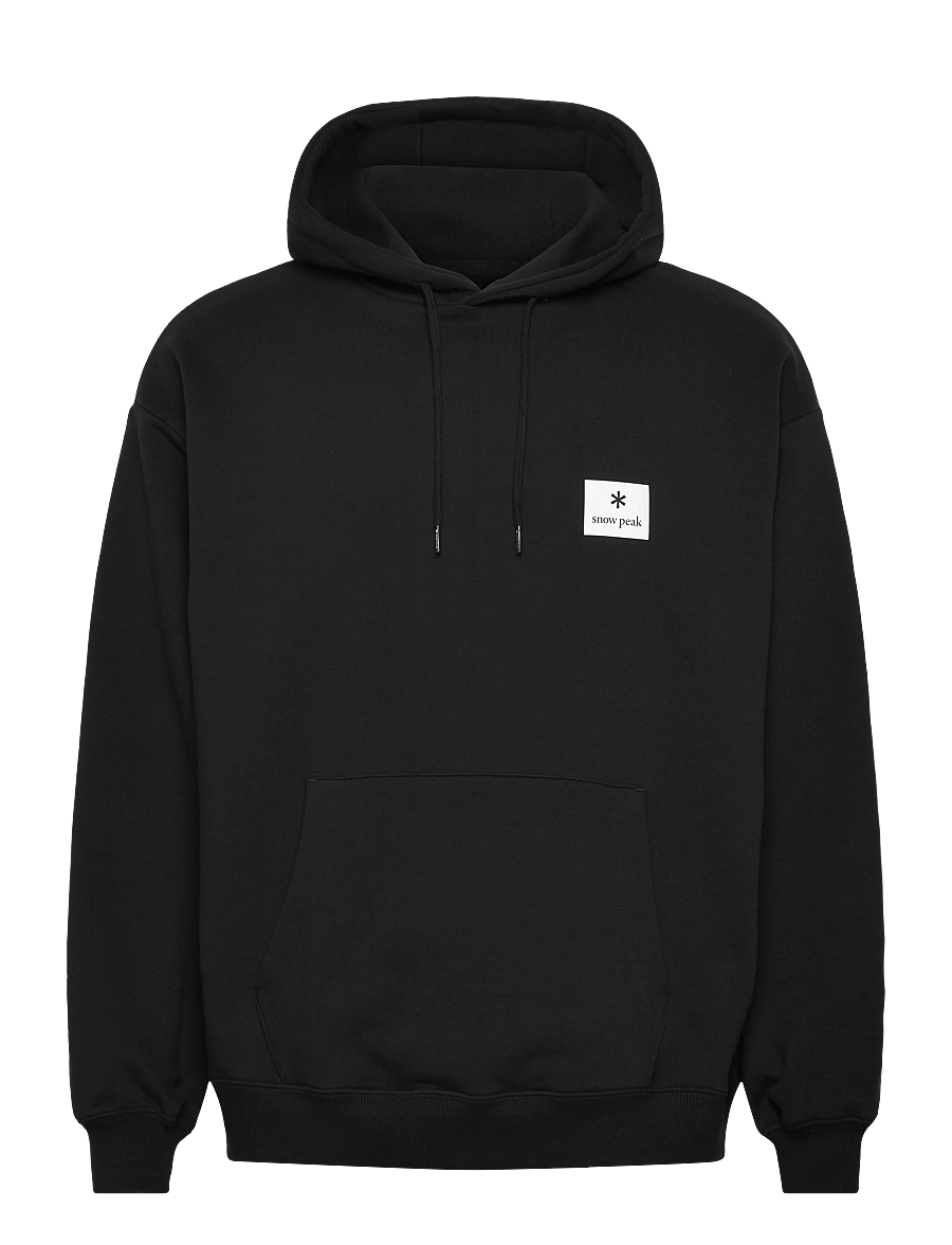 SNOW PEAK - NSD Square Logo Hoodie - tops - black - 0