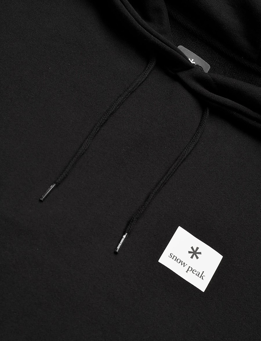 SNOW PEAK - NSD Square Logo Hoodie - tops - black - 2