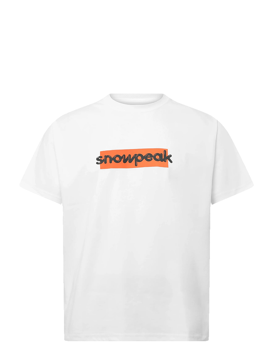 SNOW PEAK - SP Reflective Typography T-Shirt - tops & t-shirts - off white - 1