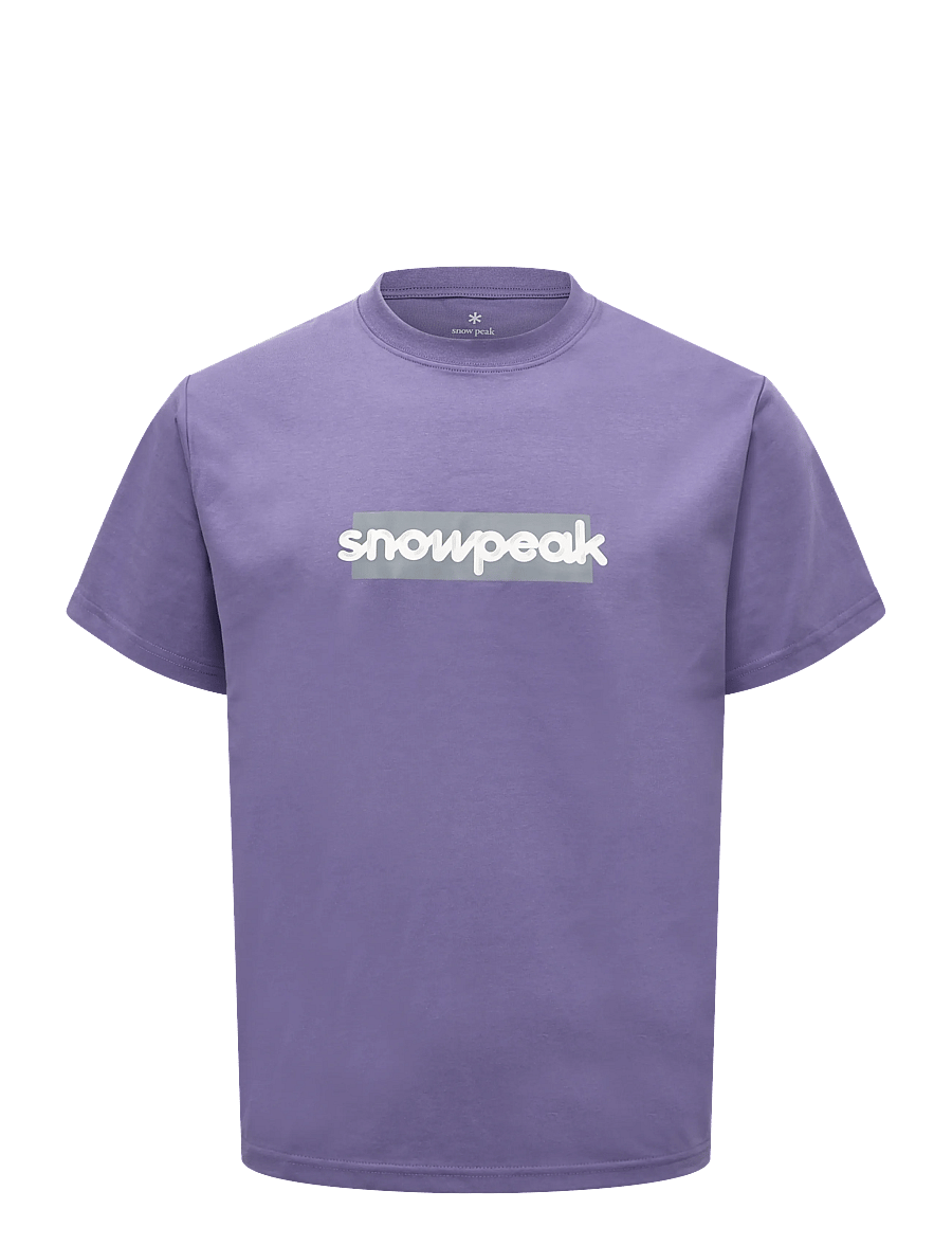 SNOW PEAK - SP Reflective Typography T-Shirt - tops & t-shirts - purple - 1