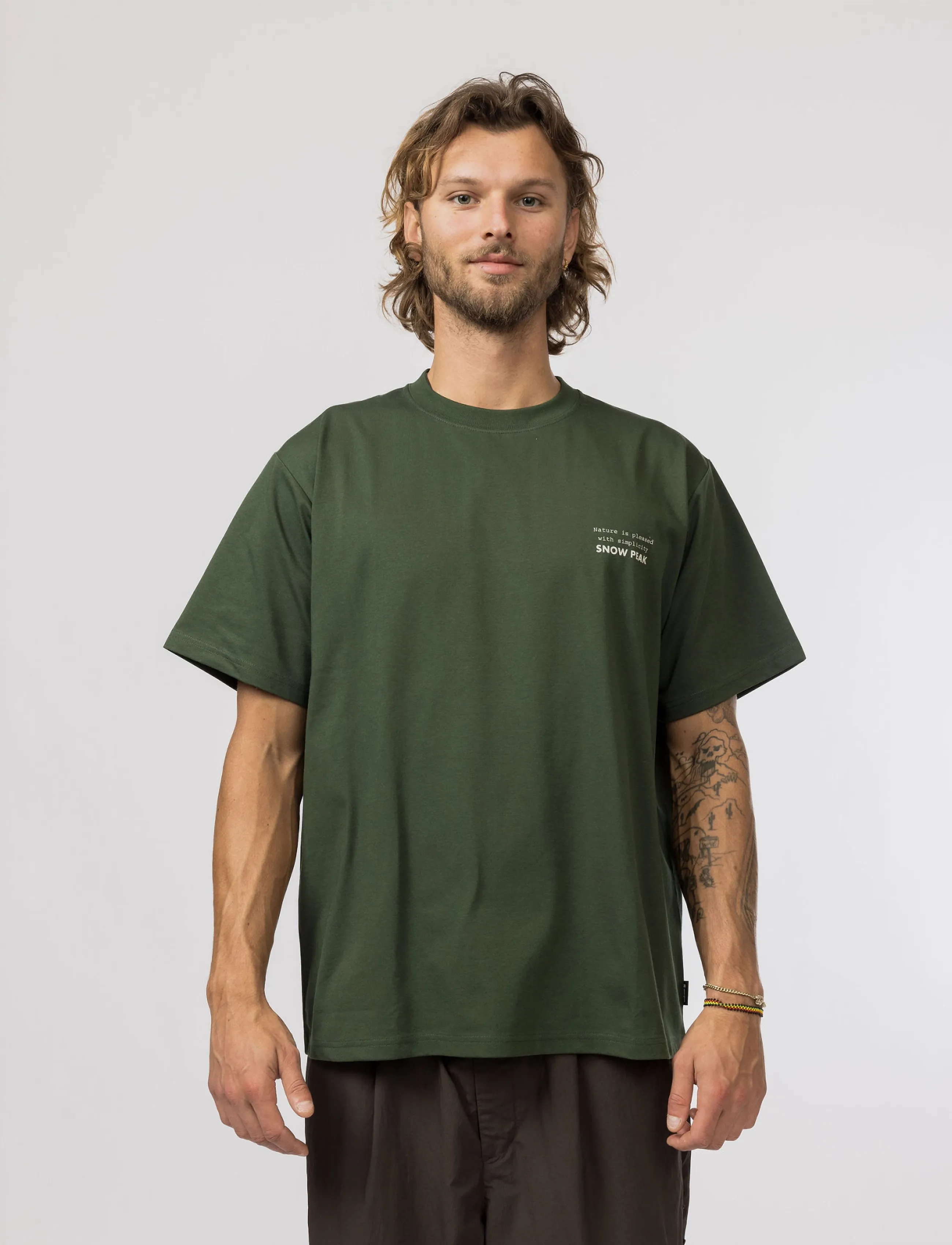 SNOW PEAK - Elemental Balance T-Shirt - kurzärmelige - dark green - 0